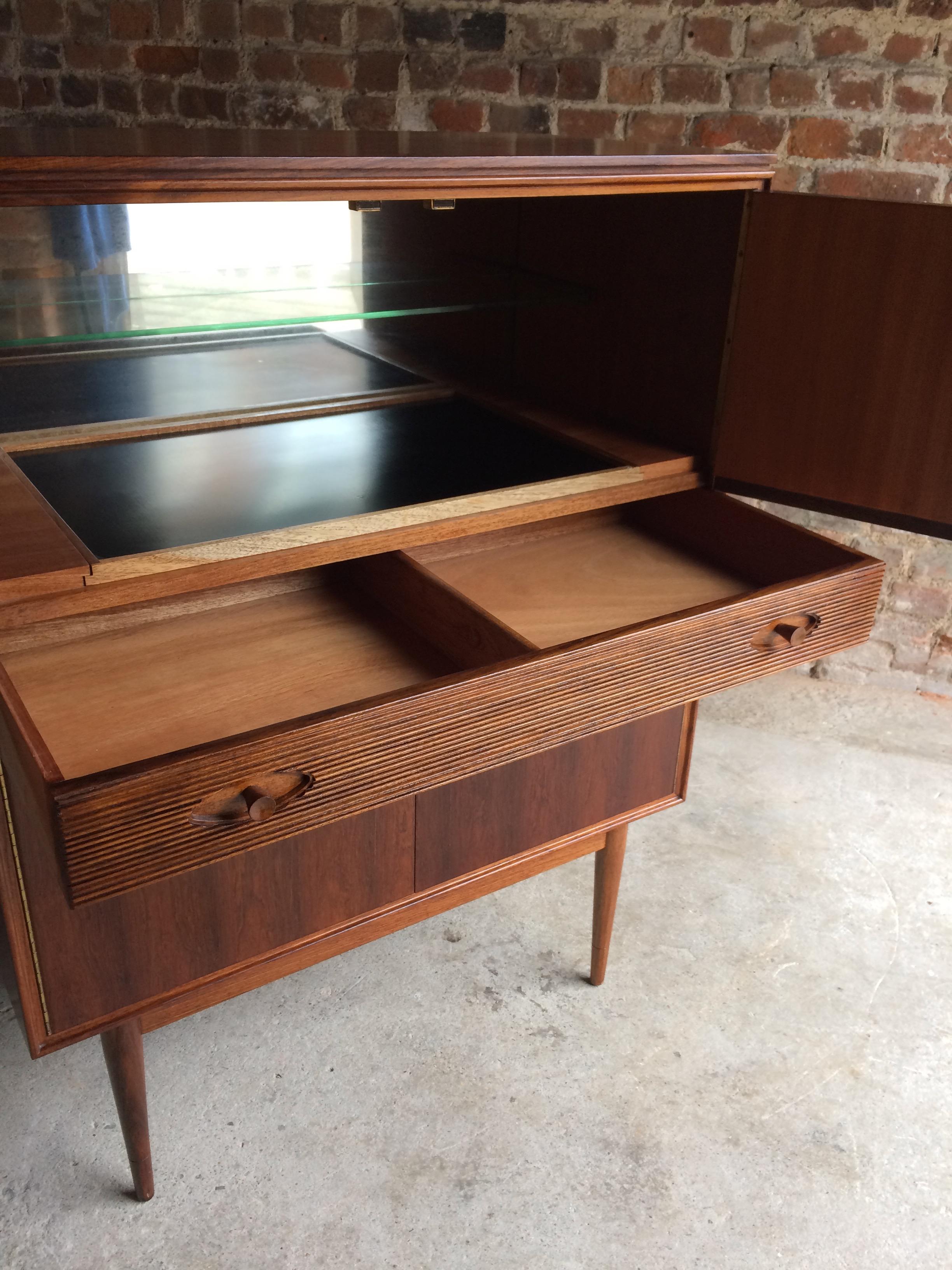Robert Heritage for Archie Shine Rosewood Cocktail Cabinet Hamilton Range 1960s 2