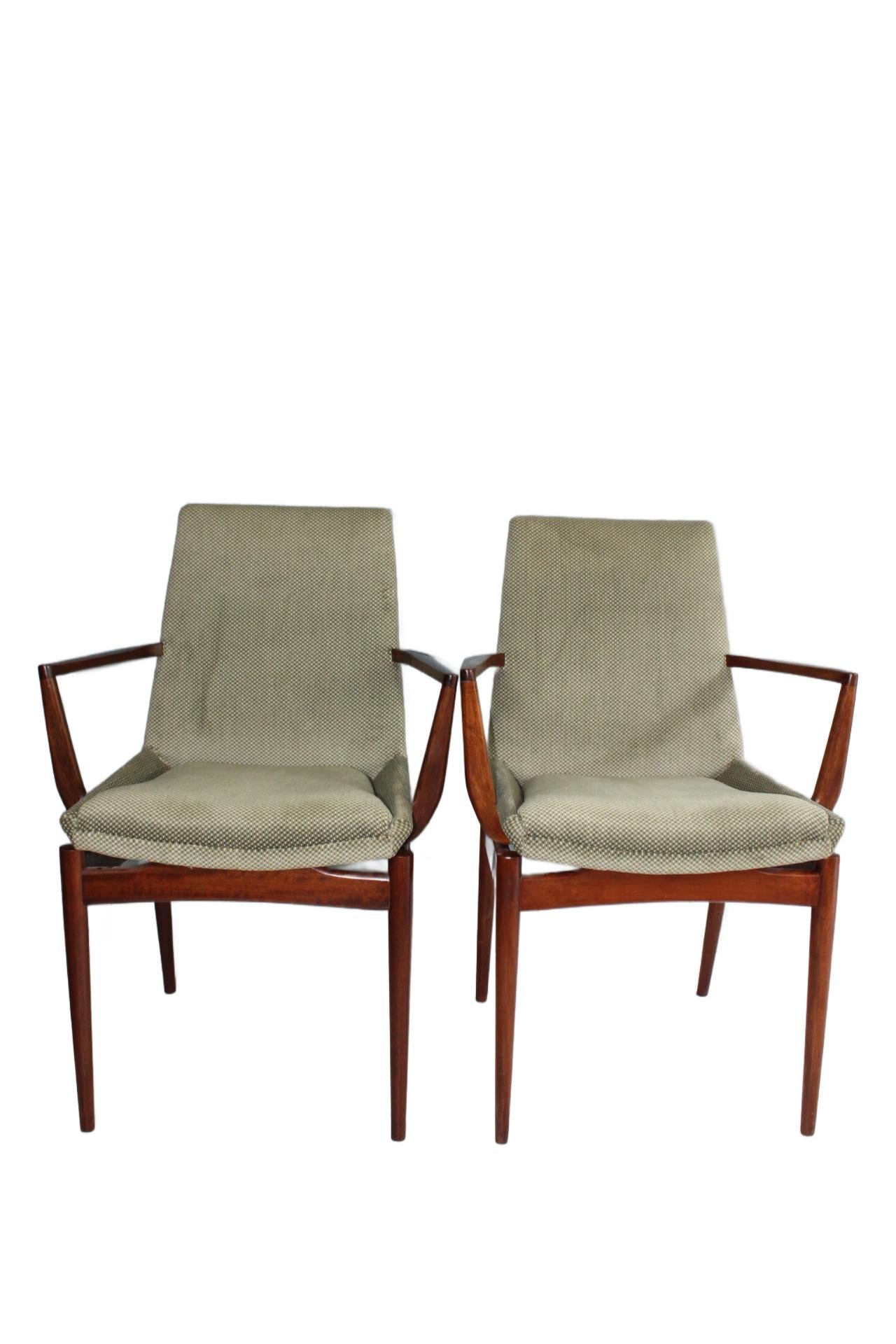 Robert Hamilton pour Archie Shine Table de salle à manger en bois de rose et 6 chaises Gamme Hamilton en vente 3