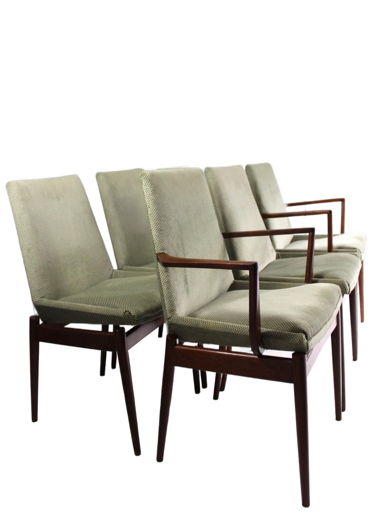 Robert Hamilton pour Archie Shine Table de salle à manger en bois de rose et 6 chaises Gamme Hamilton en vente 5
