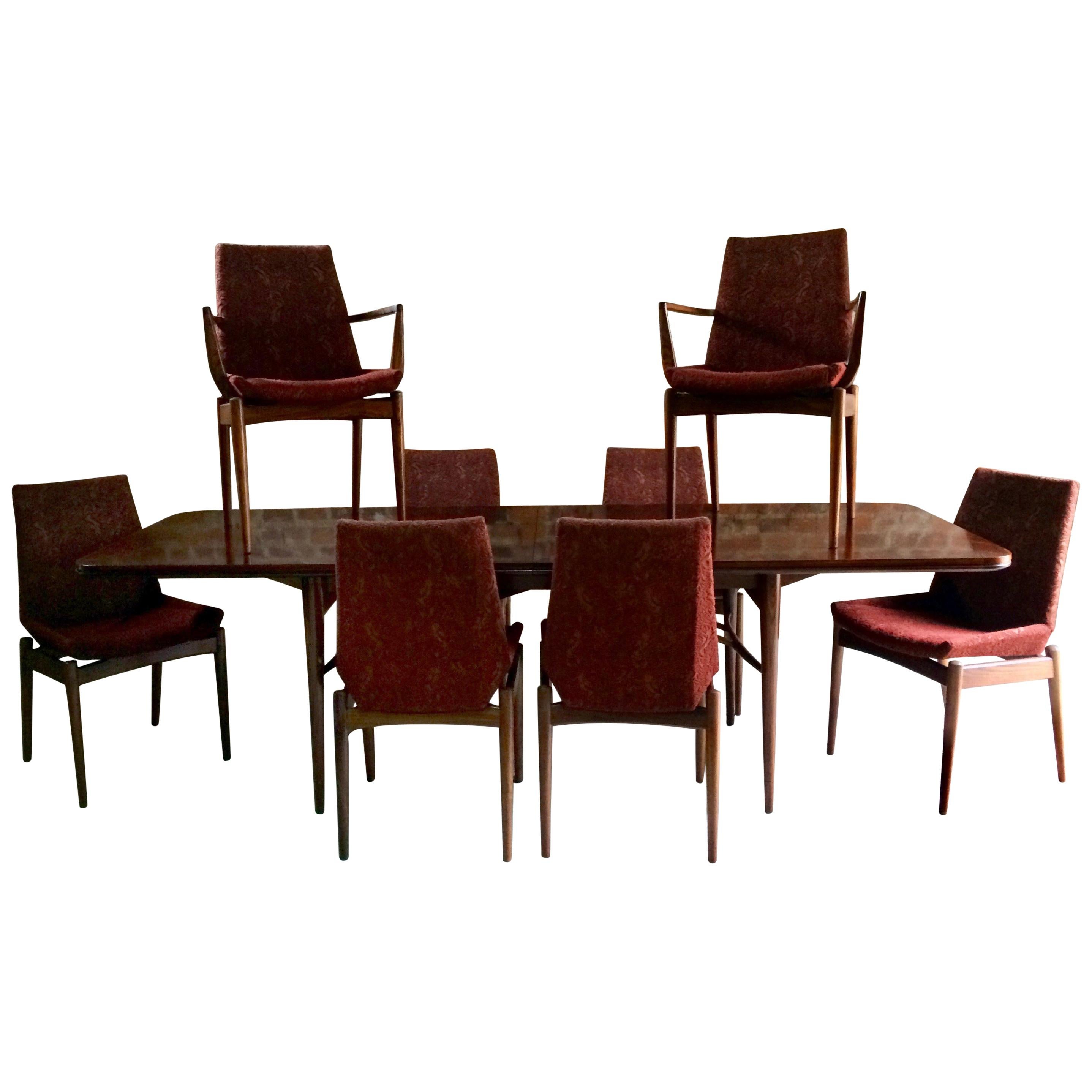 Robert Heritage for Archie Shine Rosewood Dining Table & 8 Chairs Hamilton Range