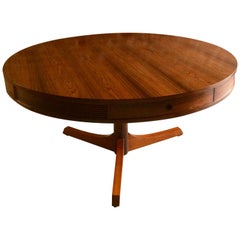 Robert Heritage for Archie Shine Rosewood Drum Dining Table, 1960s