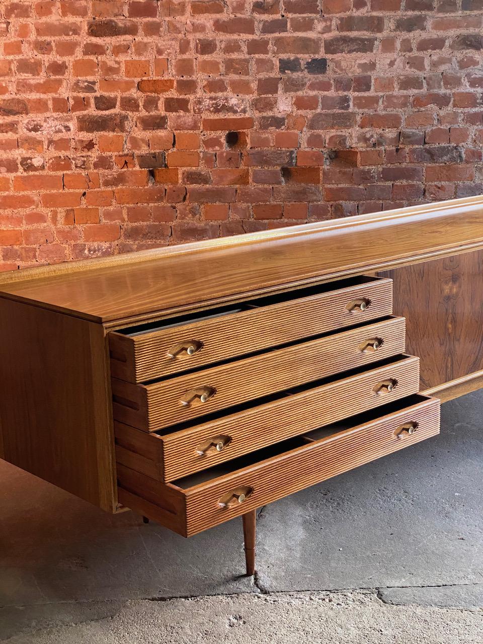 English Robert Heritage Hamilton Rosewood & Teak Sideboard by Archie Shine, circa 1950s