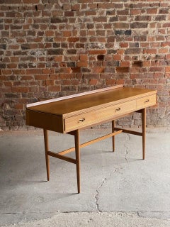 Robert Heritage Hamilton Teak Console Table Desk by Archie Shine England c.1969