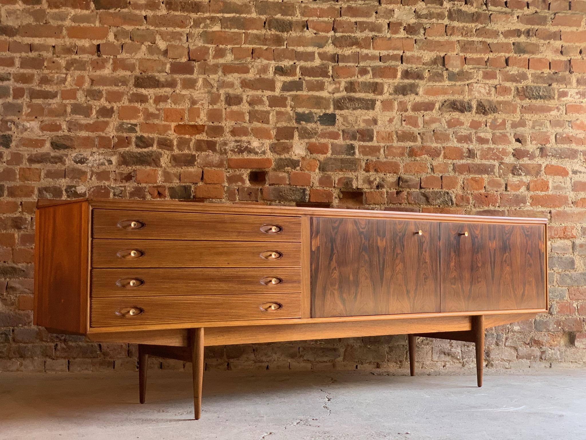 Mid-Century Modern Robert Heritage Rosewood and Teak Hamilton Sideboard Credenza by Archie Shine