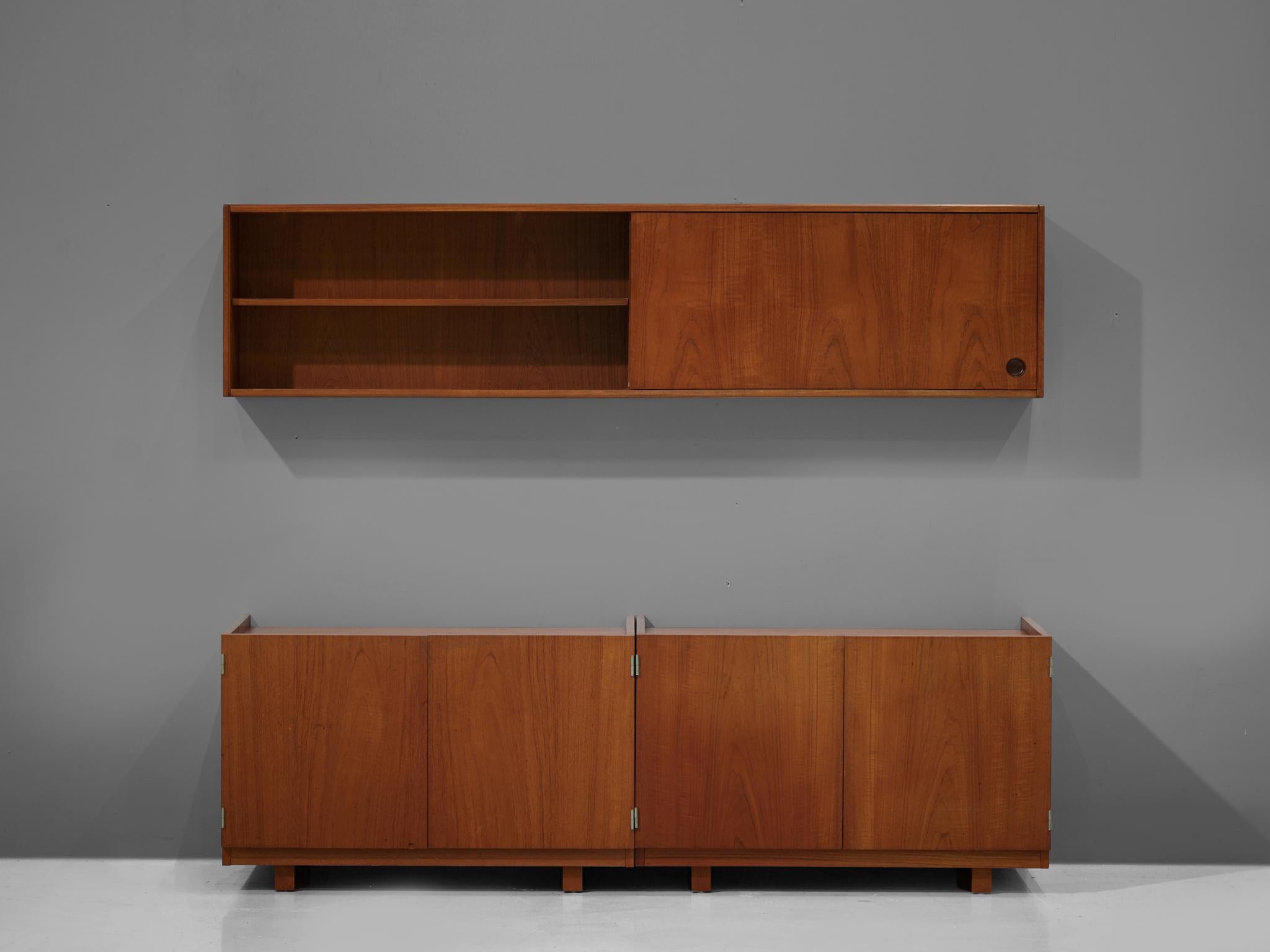 Mid-Century Modern Robert Heritage Wall System with Cabinets in Teak