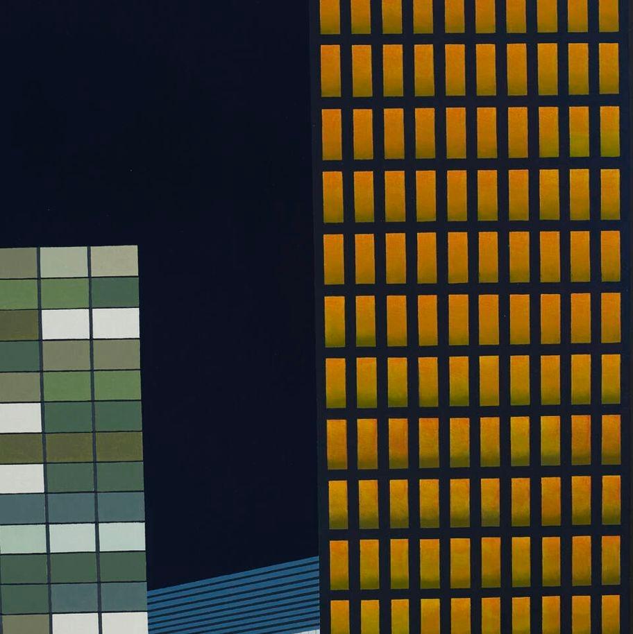 Robert Herrmann CBS Night Oil on Masonite
The first and only skyscraper 