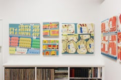 „Eggs“-Stillleben – Lebensmittelladen – Lebensmittelladen – Supermarkt – Essensmalerei – Pop Art