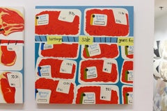 „Ground Beef“-Stillleben – Lebensmittelgeschäft – Supermarkt – Lebensmittelmalerei – Pop Art