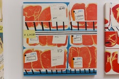 „K Chop“-Stillleben – Lebensmittelladen – Lebensmittelmalerei – Pop Art