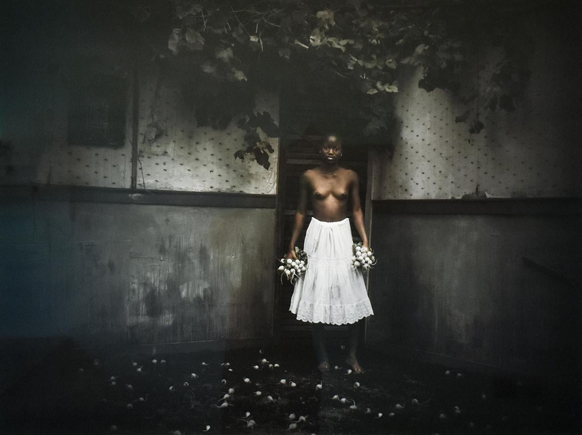 Robert Hite Portrait Photograph - Clementine (Contemporary Figurative Photograph of a Woman in a Dark Interior) 