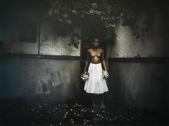 Clementine (Contemporary Figurative Photograph of a Woman in a Dark Interior) 