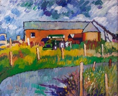 Bahns Mill Robert Hofherr Acrylic painting on stretched canvas