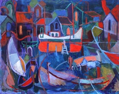 Boatyard, Original Painting