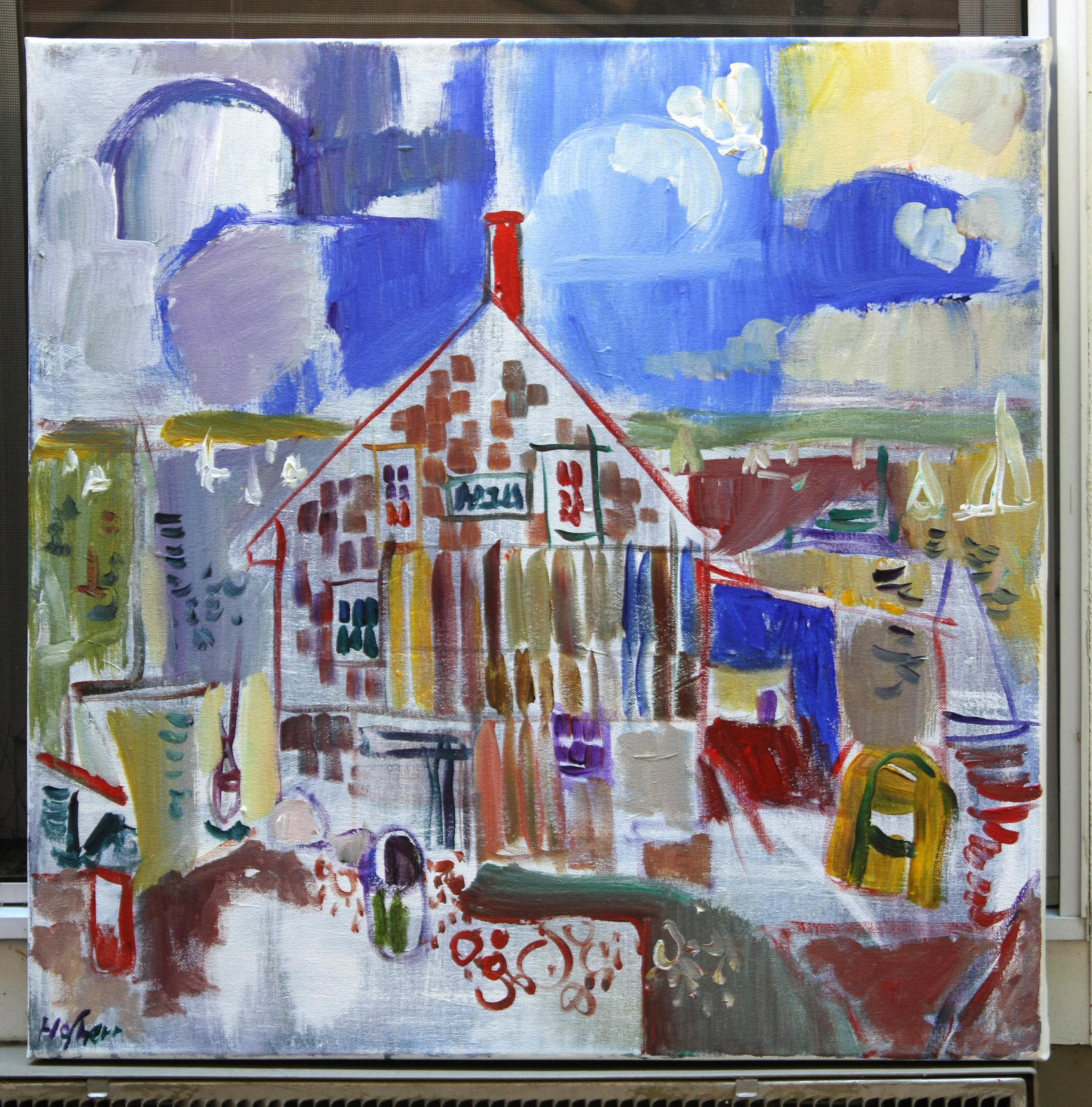 <p>Comentarios del artista<br />El artista Robert Hofherr capta una vista del paseo marítimo de Castine, Maine, en estilo fauvista. Destaca los detalles esenciales, haciendo hincapié en la pincelada expresiva y en una paleta de colores vibrantes. La