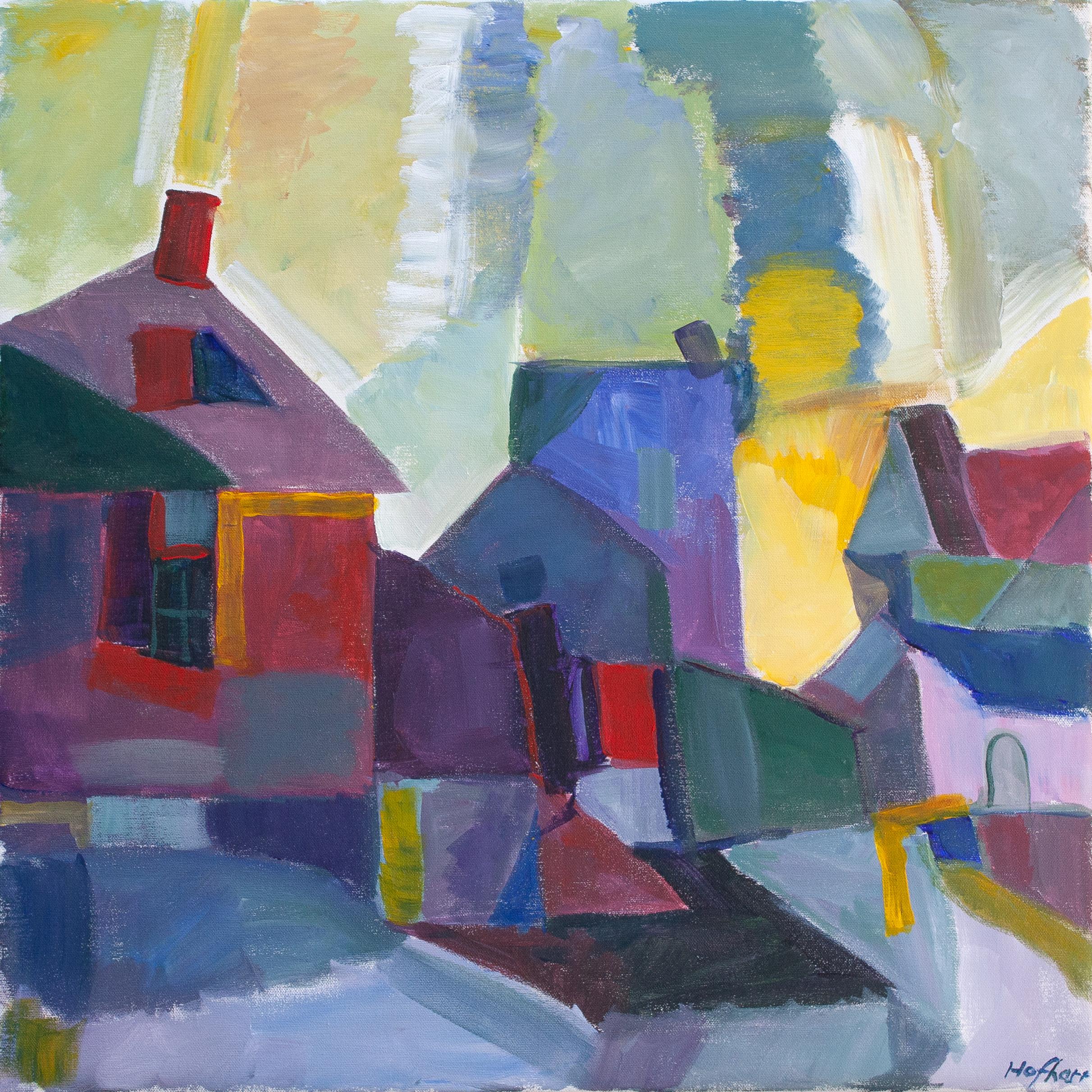 Komposition mit Formen, Originalgemälde – Art von Robert Hofherr