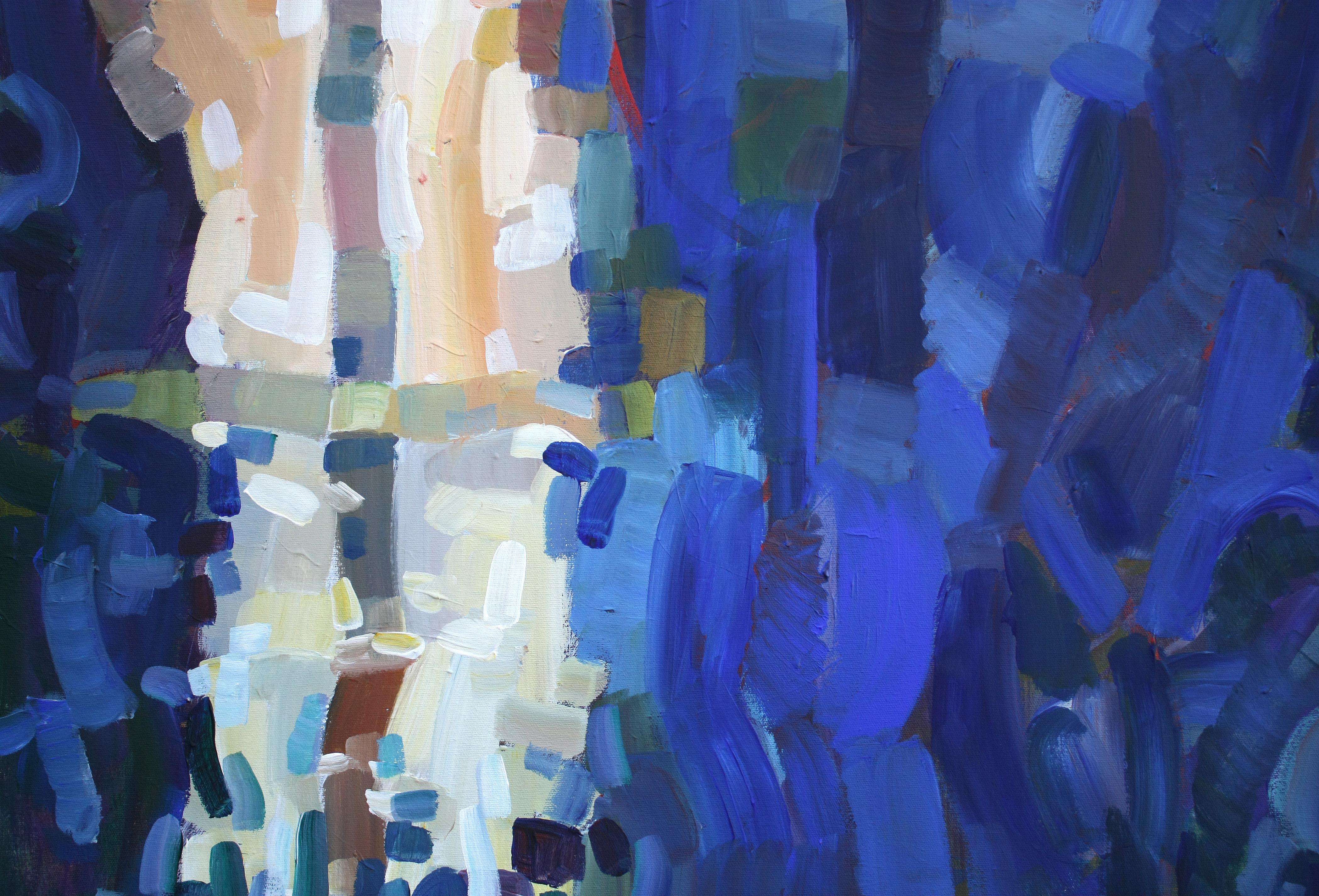 Foresta oscura, Pittura astratta - Abstract Painting Viola di Robert Hofherr