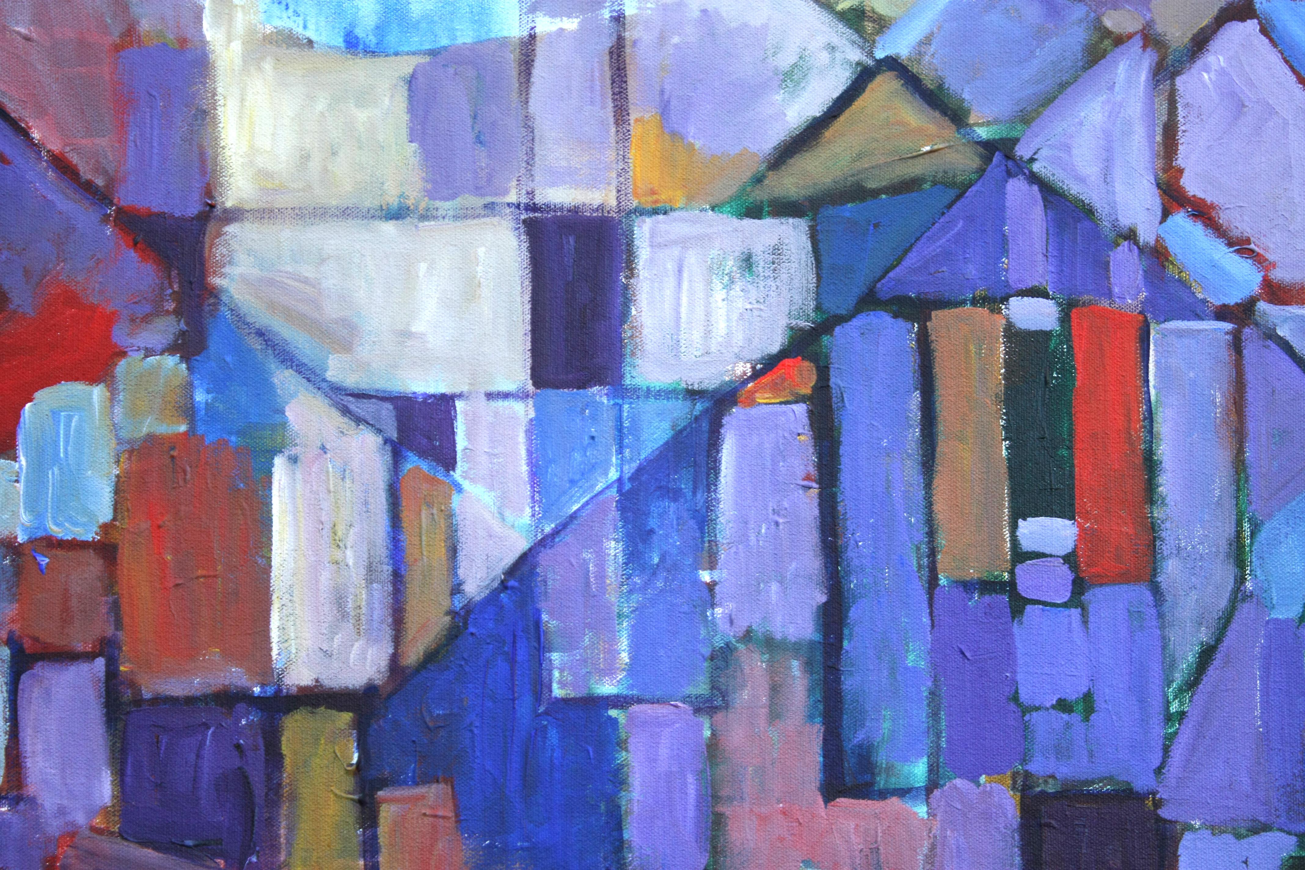 Derelict Cottages, Abstract Painting For Sale 2