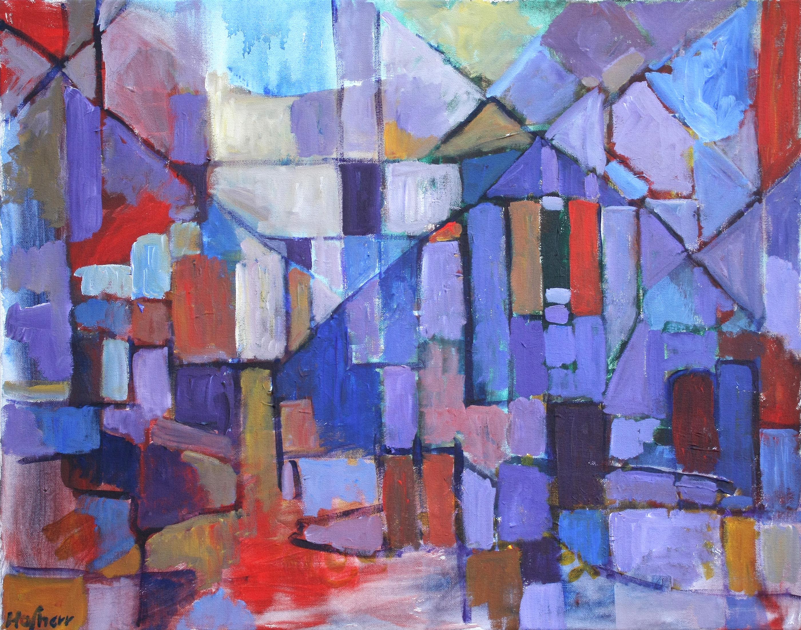 Robert Hofherr Interior Painting - Derelict Cottages, Abstract Painting