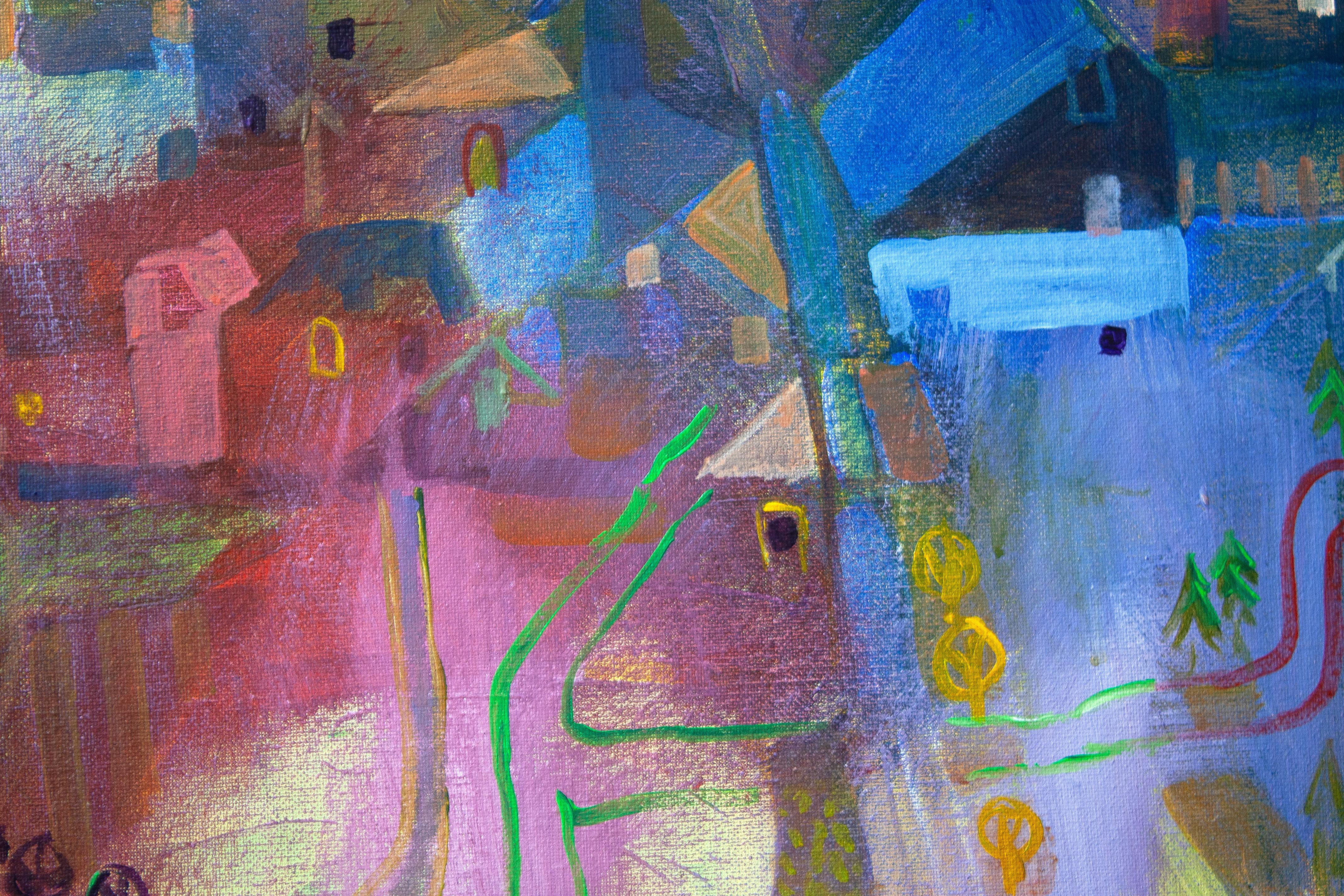 Destination inconnue, peinture originale - Gris Interior Painting par Robert Hofherr