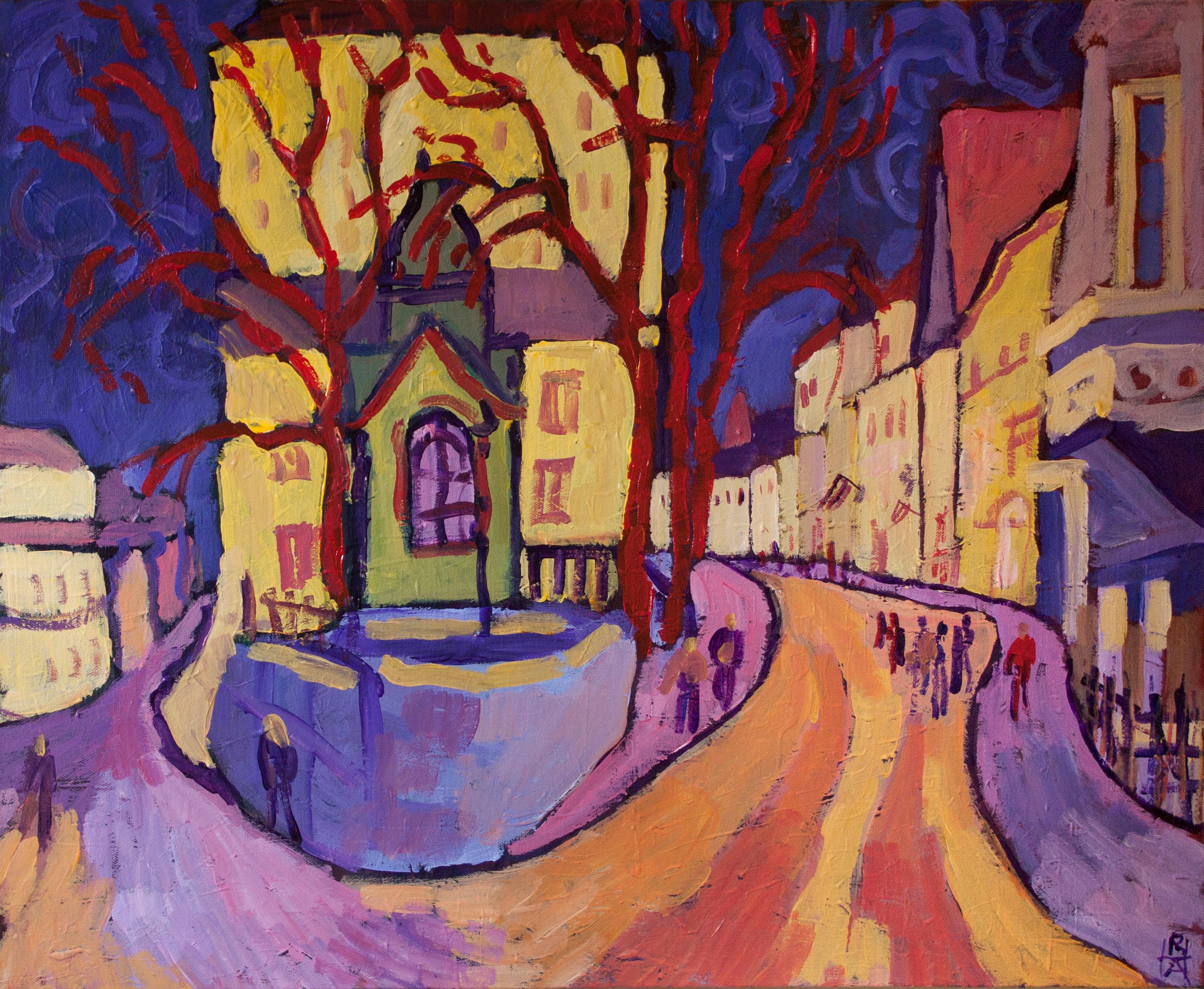 Evening in the Old Town - Art by Robert Hofherr