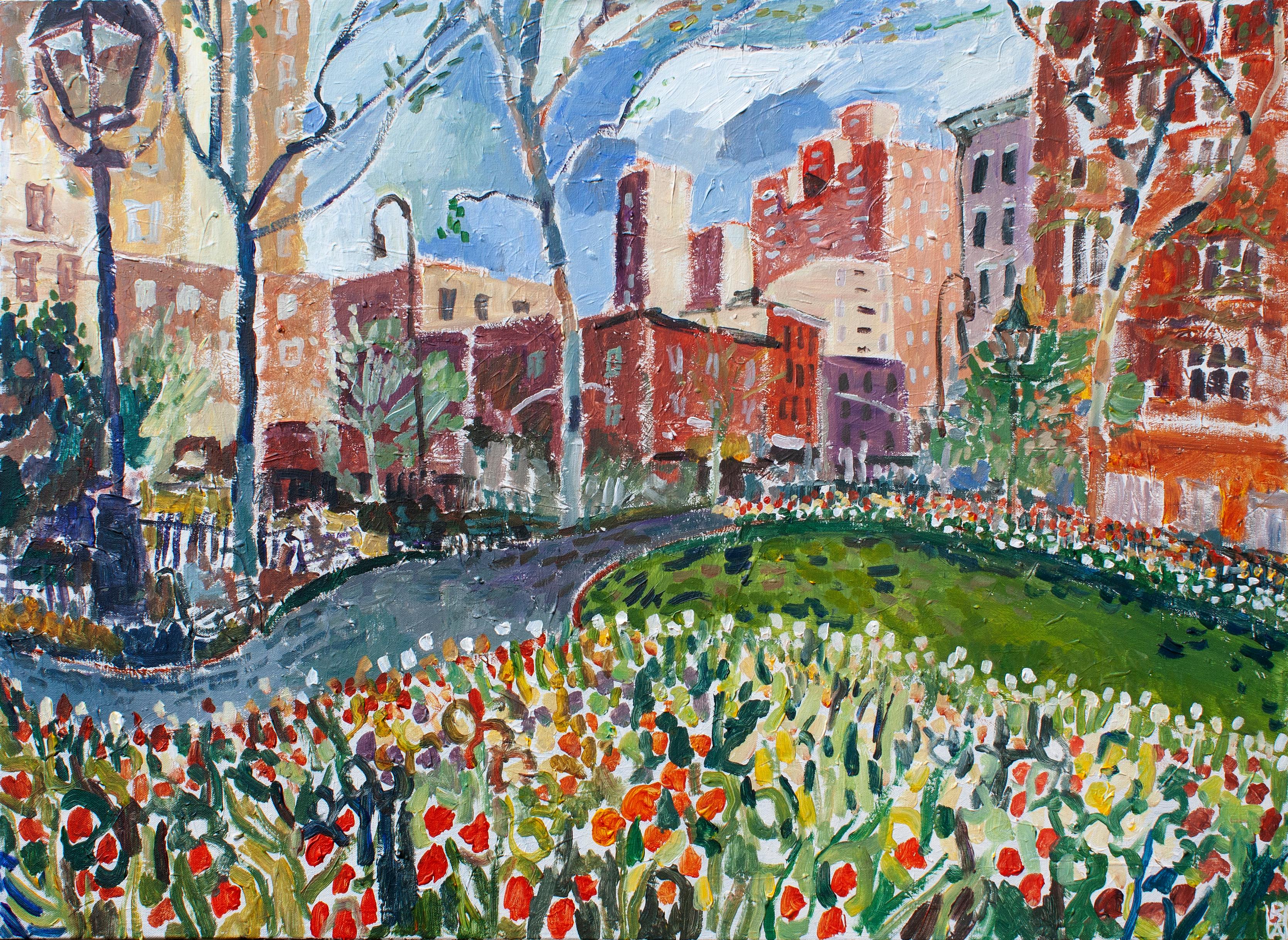 Robert Hofherr Interior Painting - Greenwich Village, Original Painting