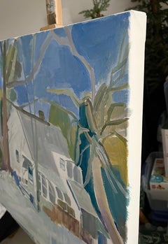 Casa con invernadero, Pintura original