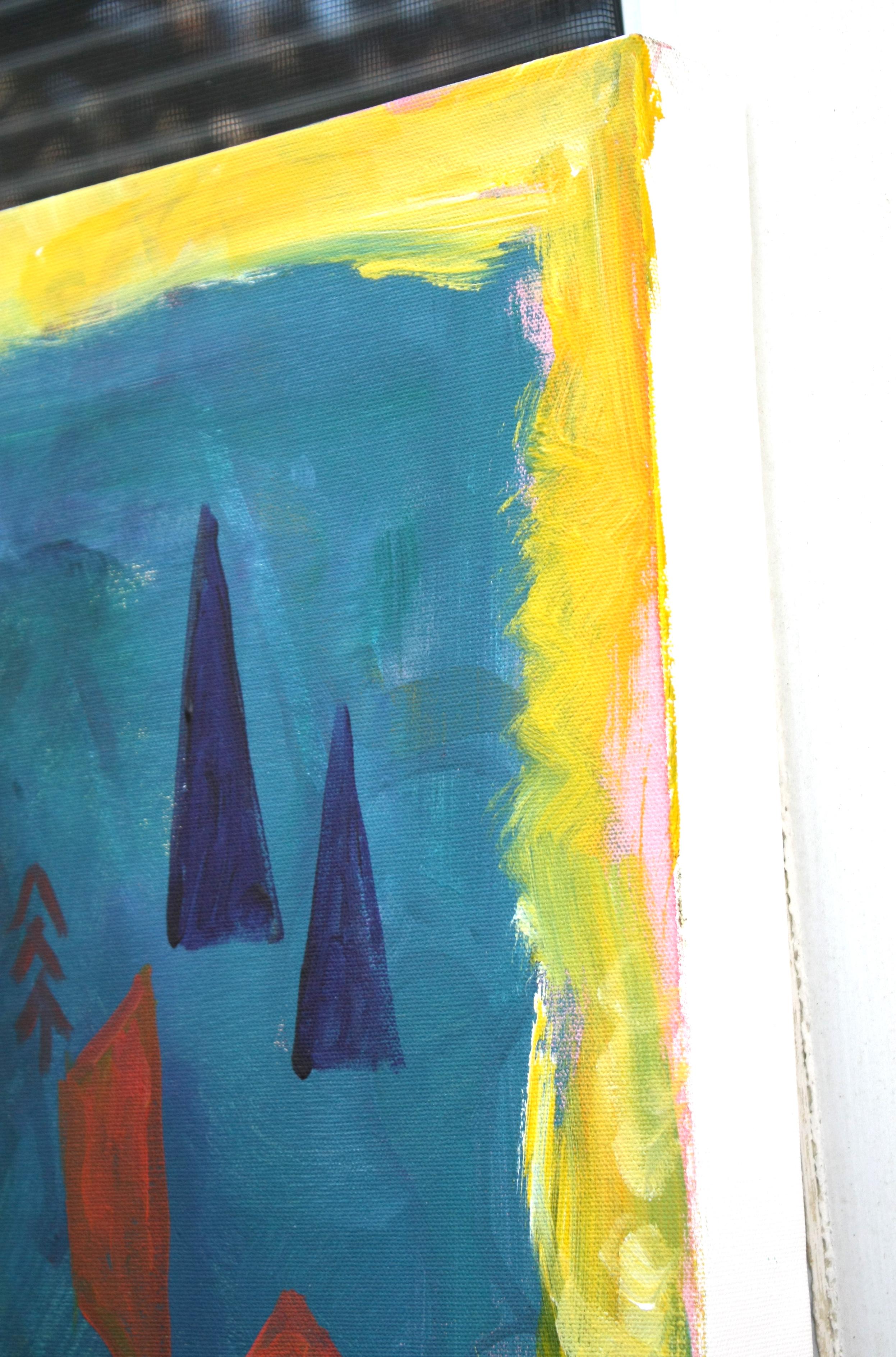 Blu umido, Pittura originale - Art Espressionista di Robert Hofherr