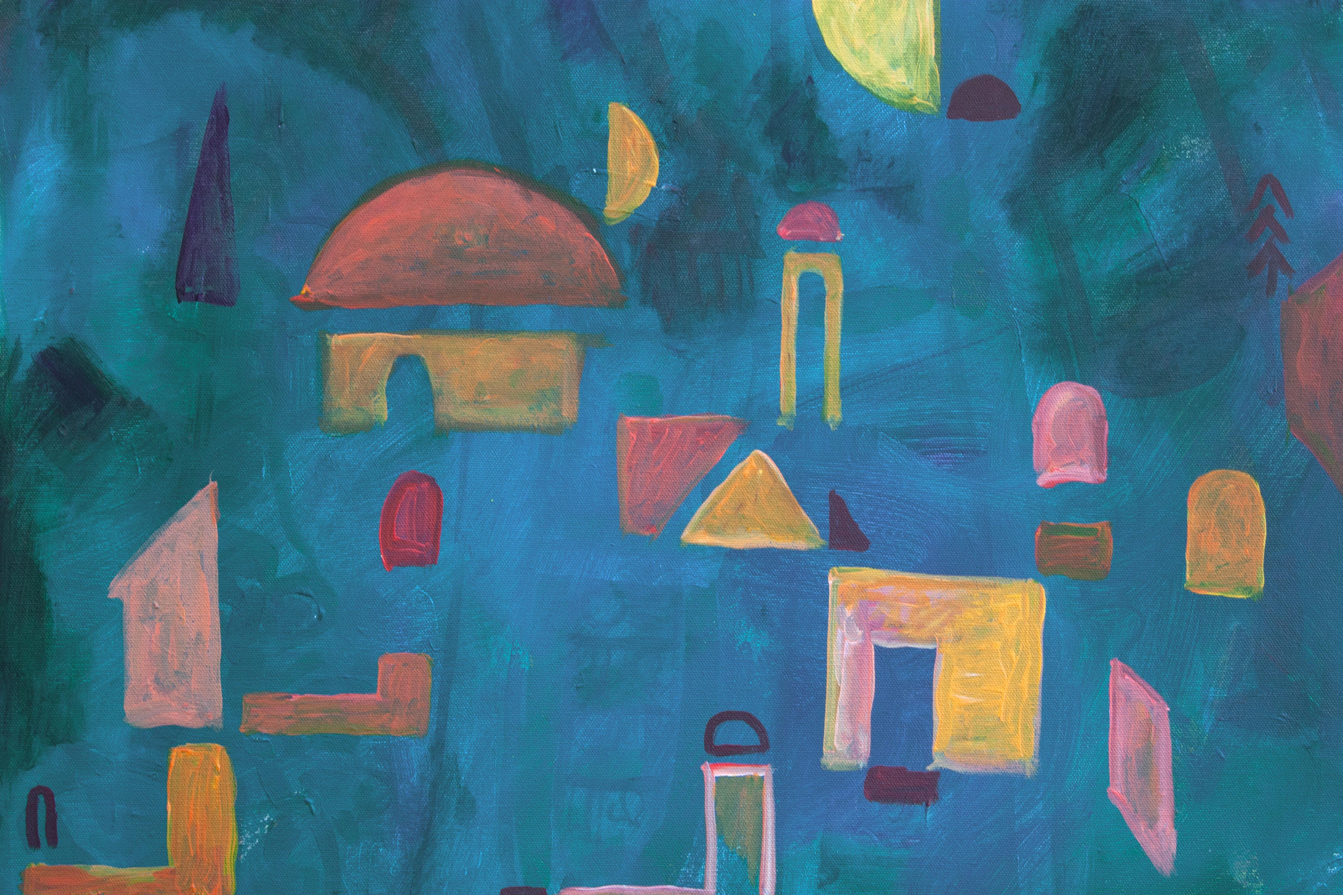 Blu umido, Pittura originale in vendita 1