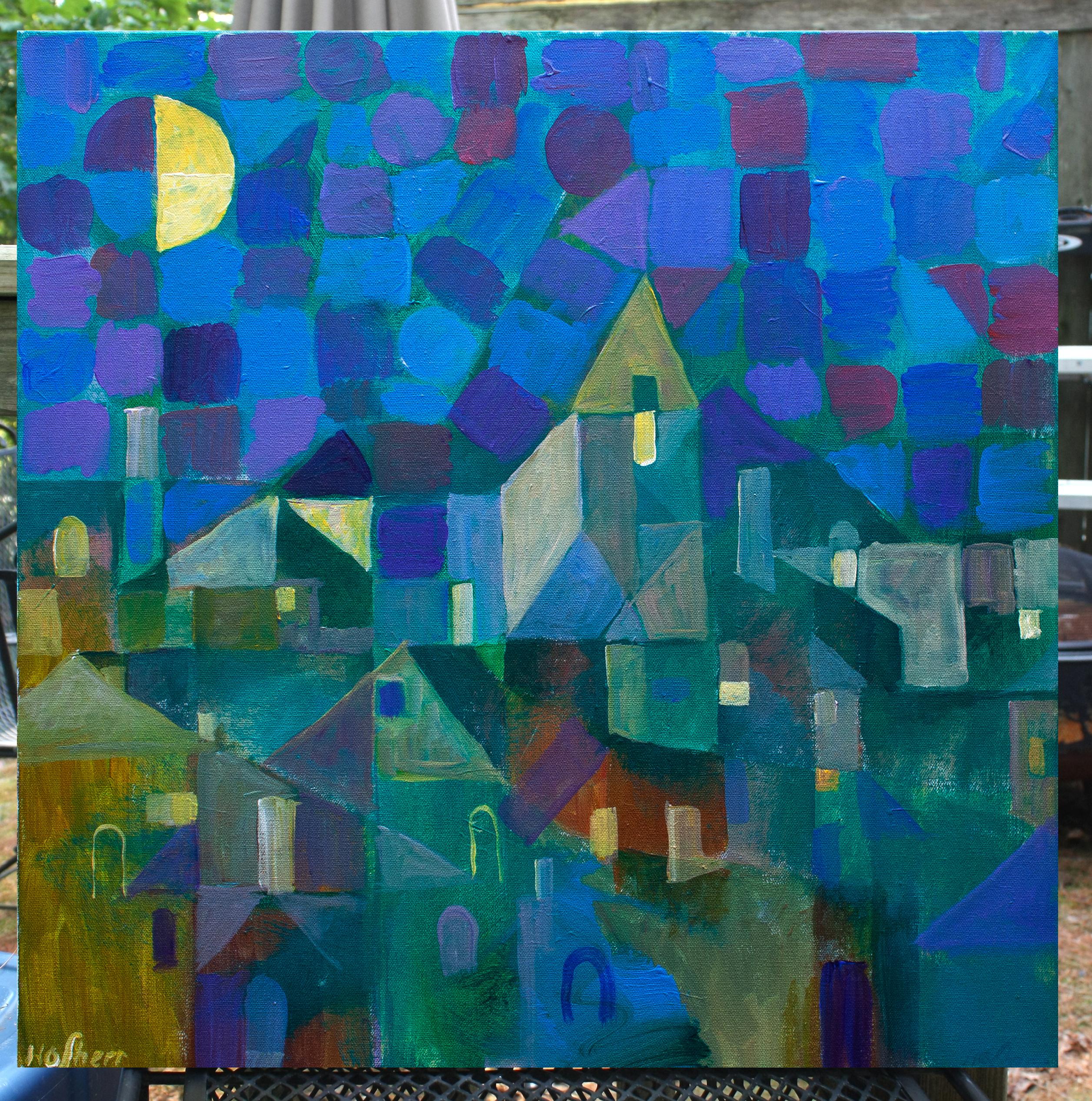 Nachtlichter, Originalgemälde (Expressionismus), Painting, von Robert Hofherr