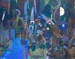 Night Village, Original Painting