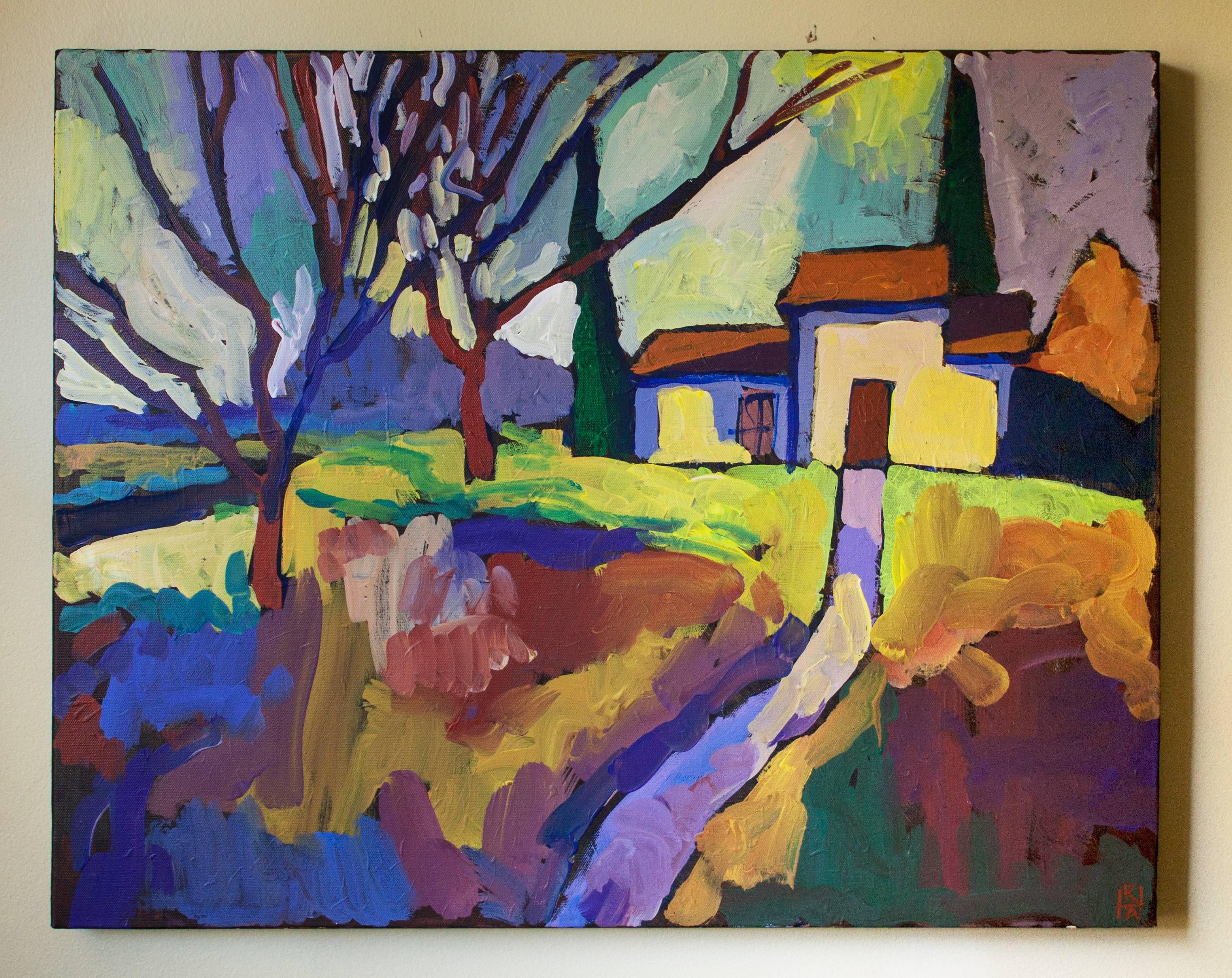 On the Edge of Town - Expressionist Painting by Robert Hofherr