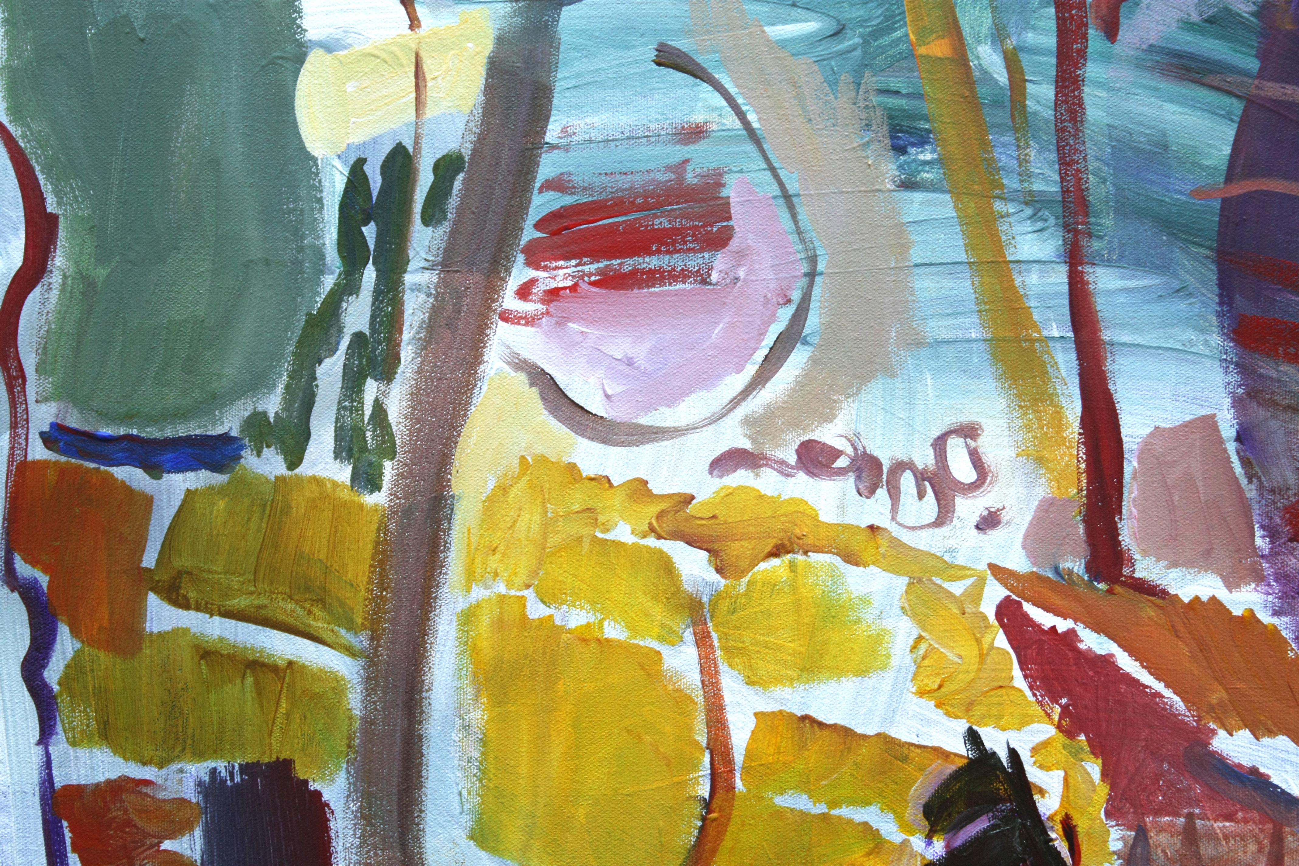 Inizio dell'autunno, Pittura astratta - Abstract Painting Grigio di Robert Hofherr