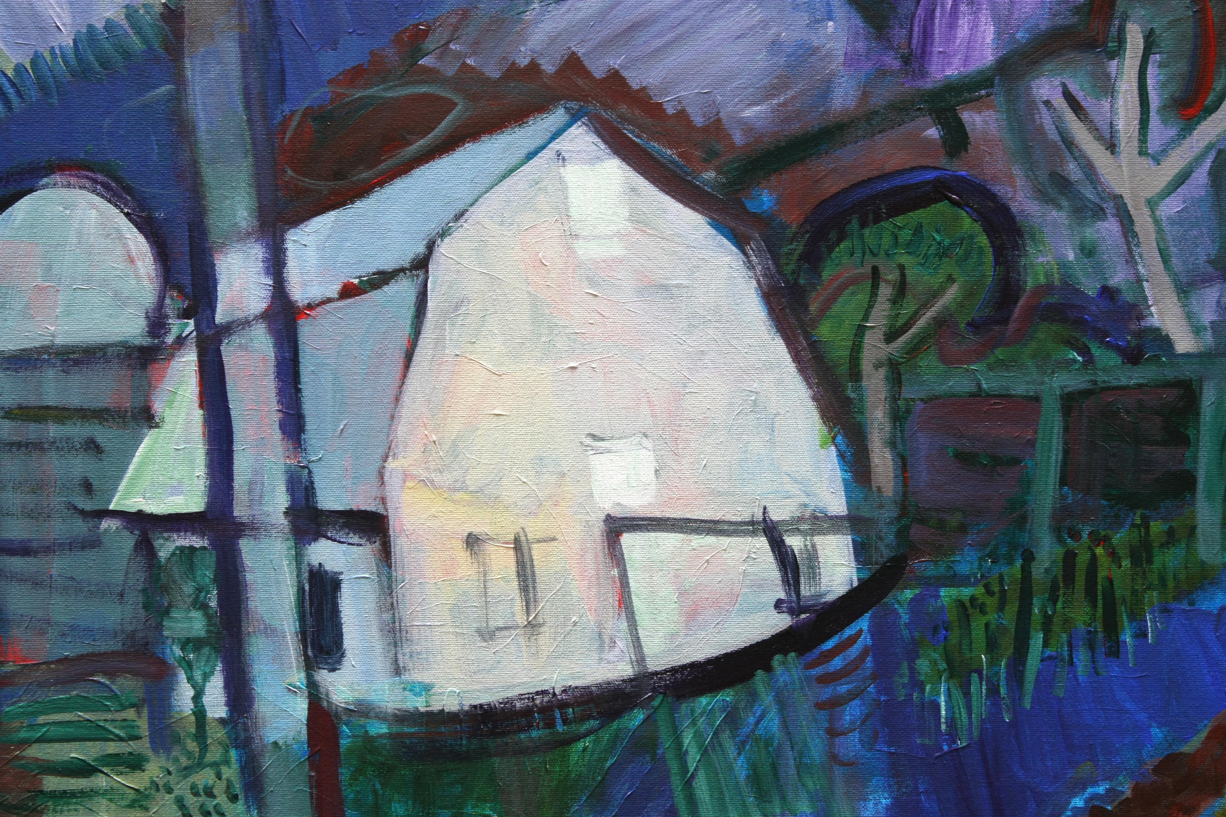 Pale Barn, Original Painting For Sale 1