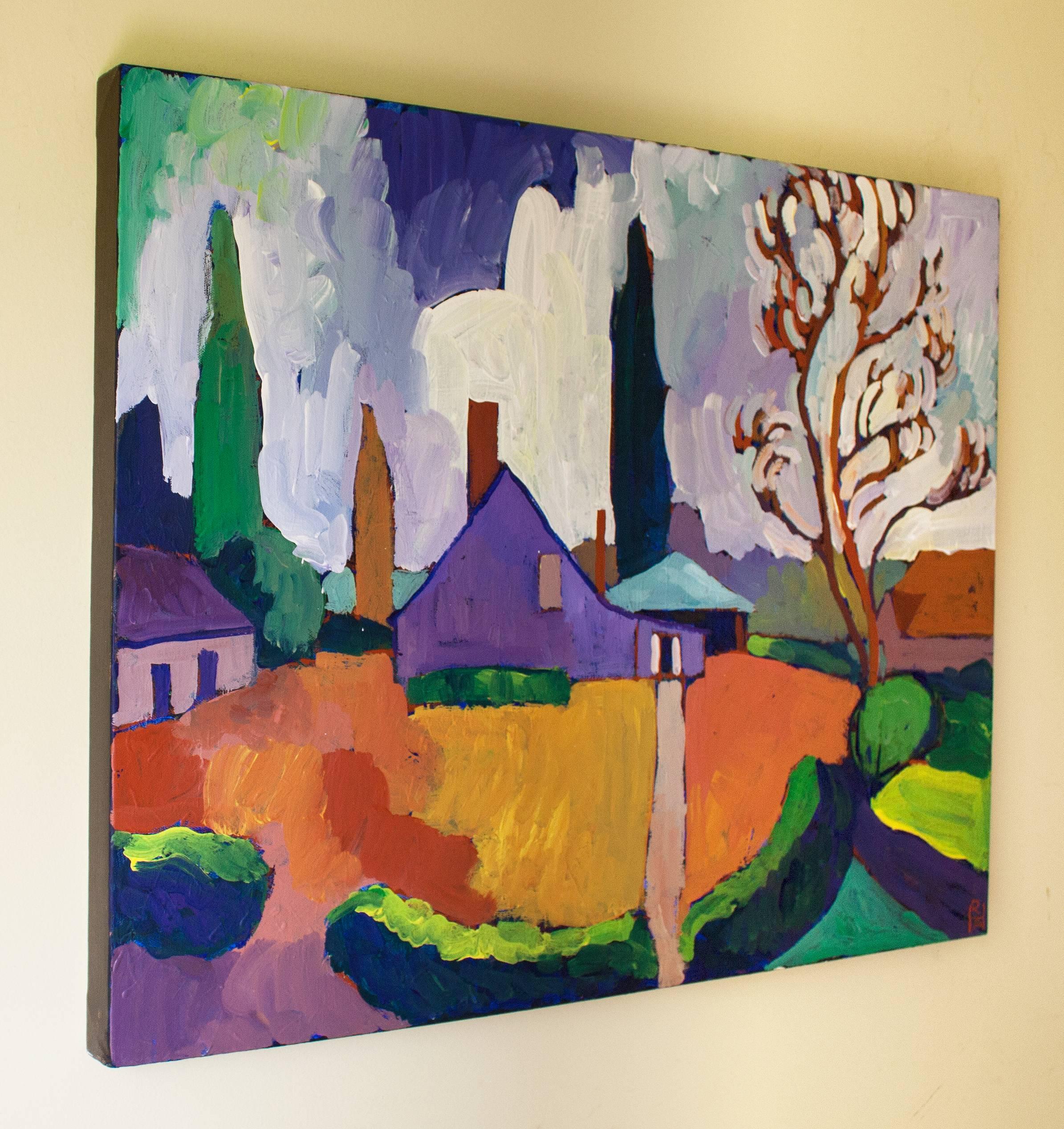 Purple House Robert Hofherr Acrylic painting on stretched canvas  2
