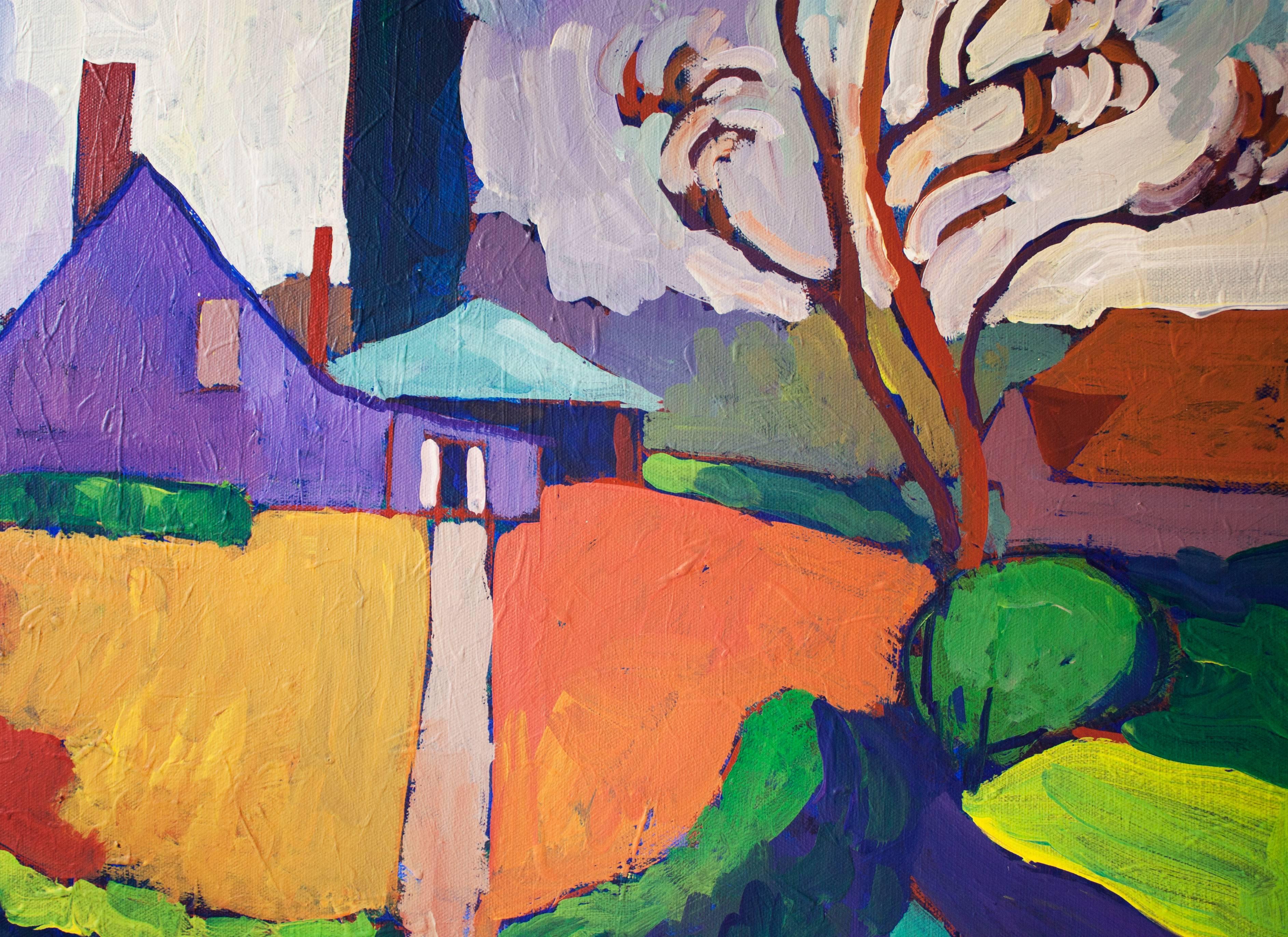 Purple House Robert Hofherr Acrylic painting on stretched canvas  3