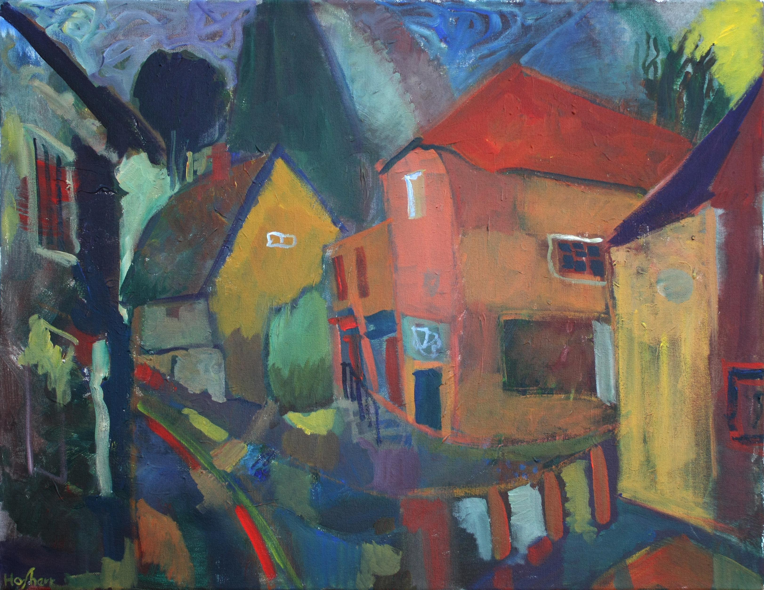 Small Town Vibe, Original Painting