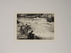 "Conquistando lo salvaje" - Expedición de Lewis y Clark Grabado original