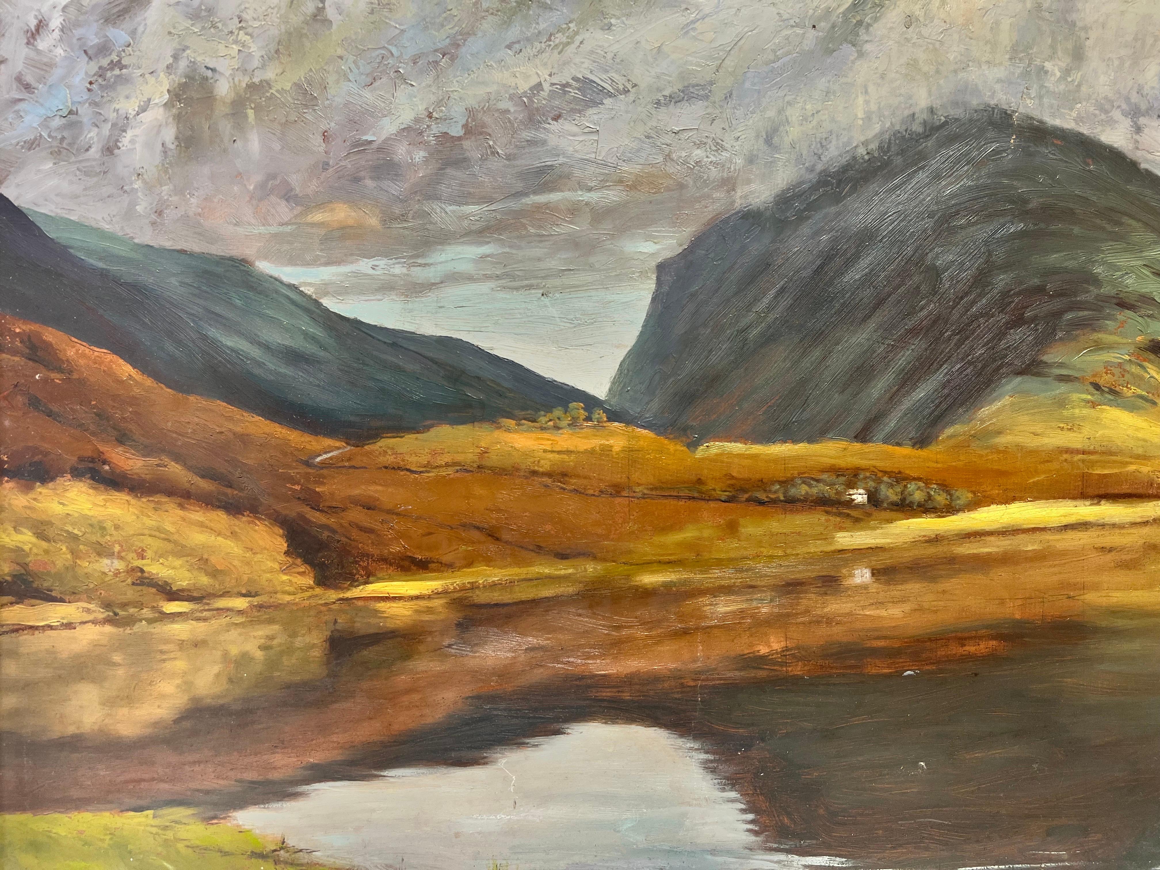 Buttermere Lake District Moody & Atmospheric Landscape Clouds over Lake, signed For Sale 1