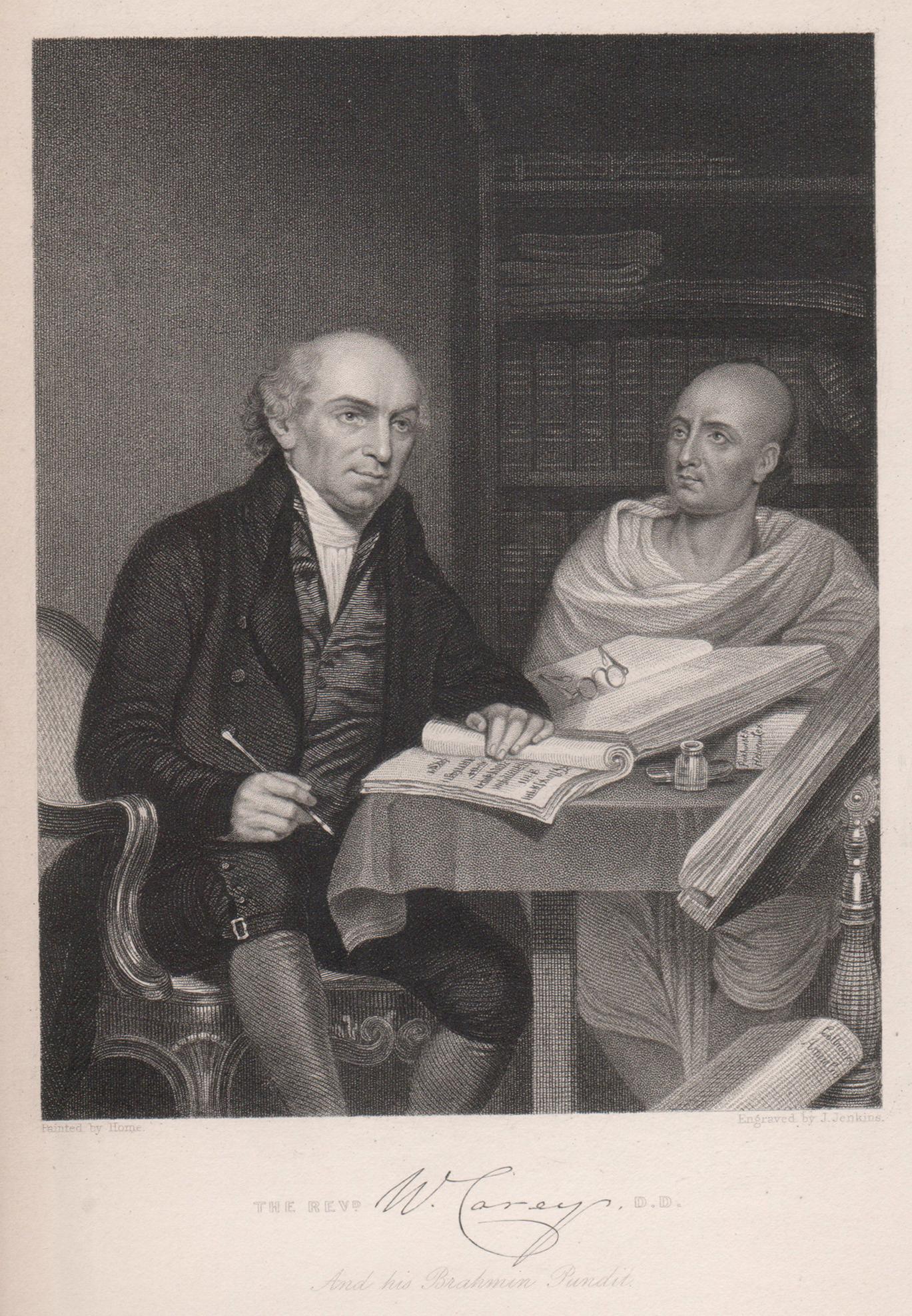 Rev William Carey, Misionero, grabado retrato del siglo XIX