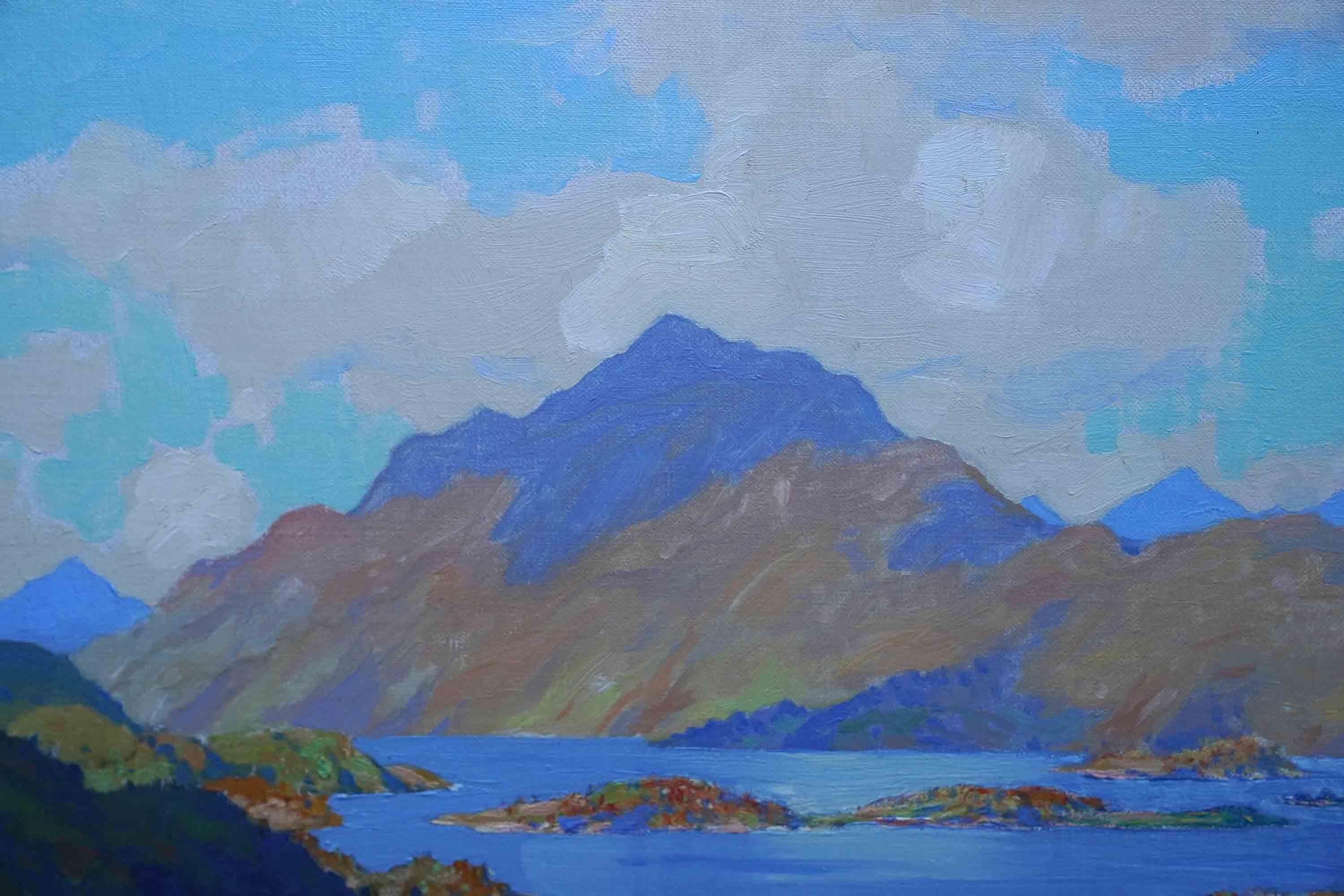 Loch Lomond Scotland - Scottish exhibited art landscape oil painting For Sale 2