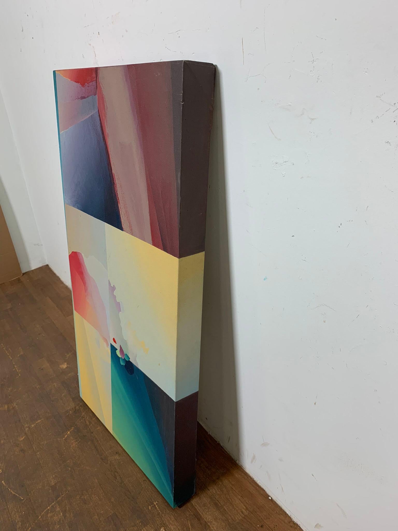Peinture post-moderne à blocs de couleur de Robert Hrynkiw, vers 1980 en vente 4