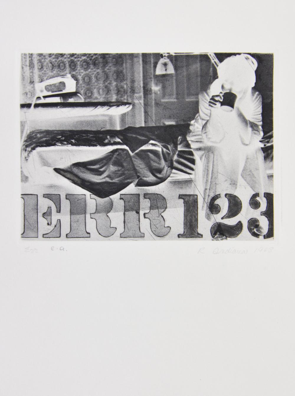 Robert indiana  Figurative Print - Err, from The International Anthology of Contemporary Engraving
