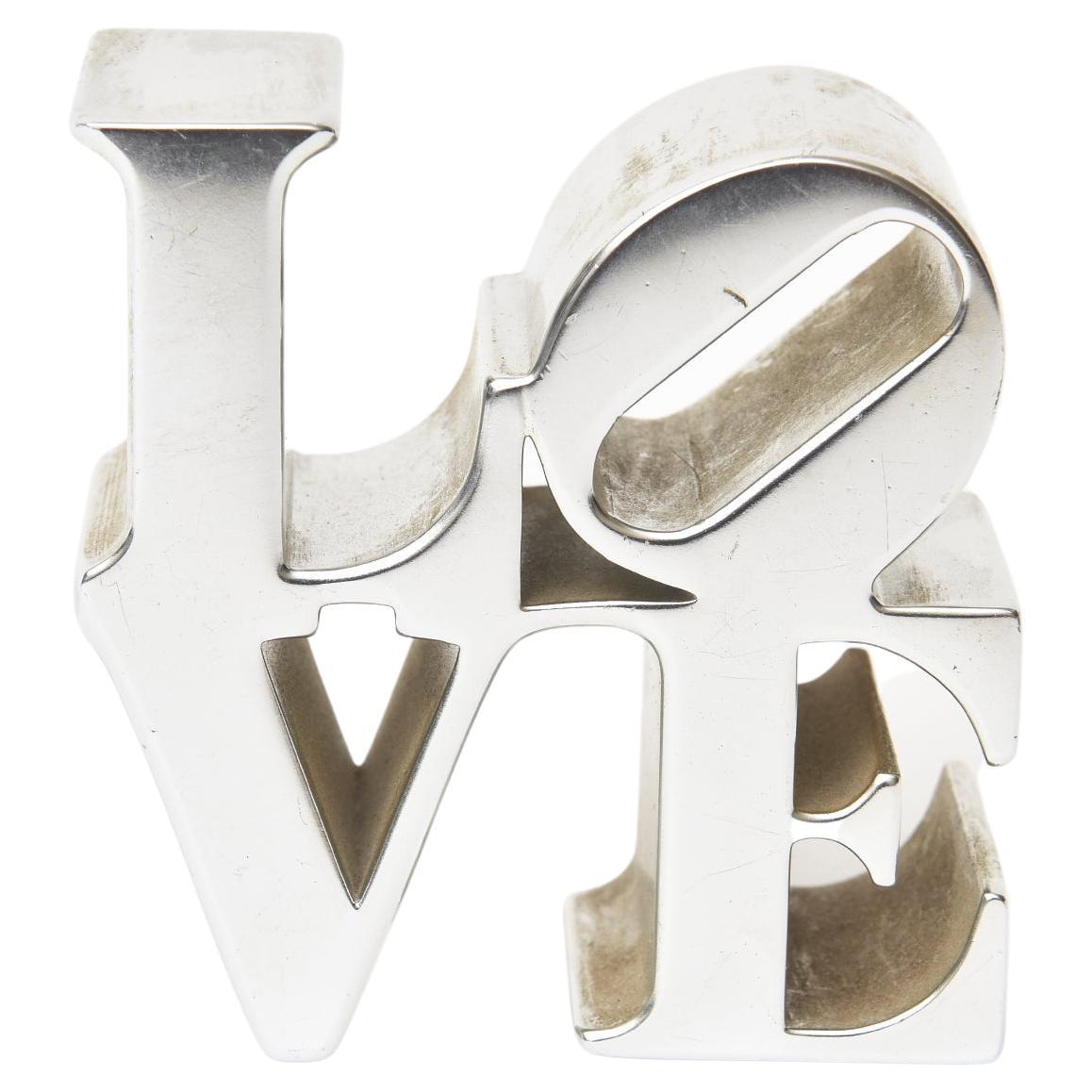 1980s Vintage Chrome LOVE Paperweight Sculpture Pop Art Warhol ...