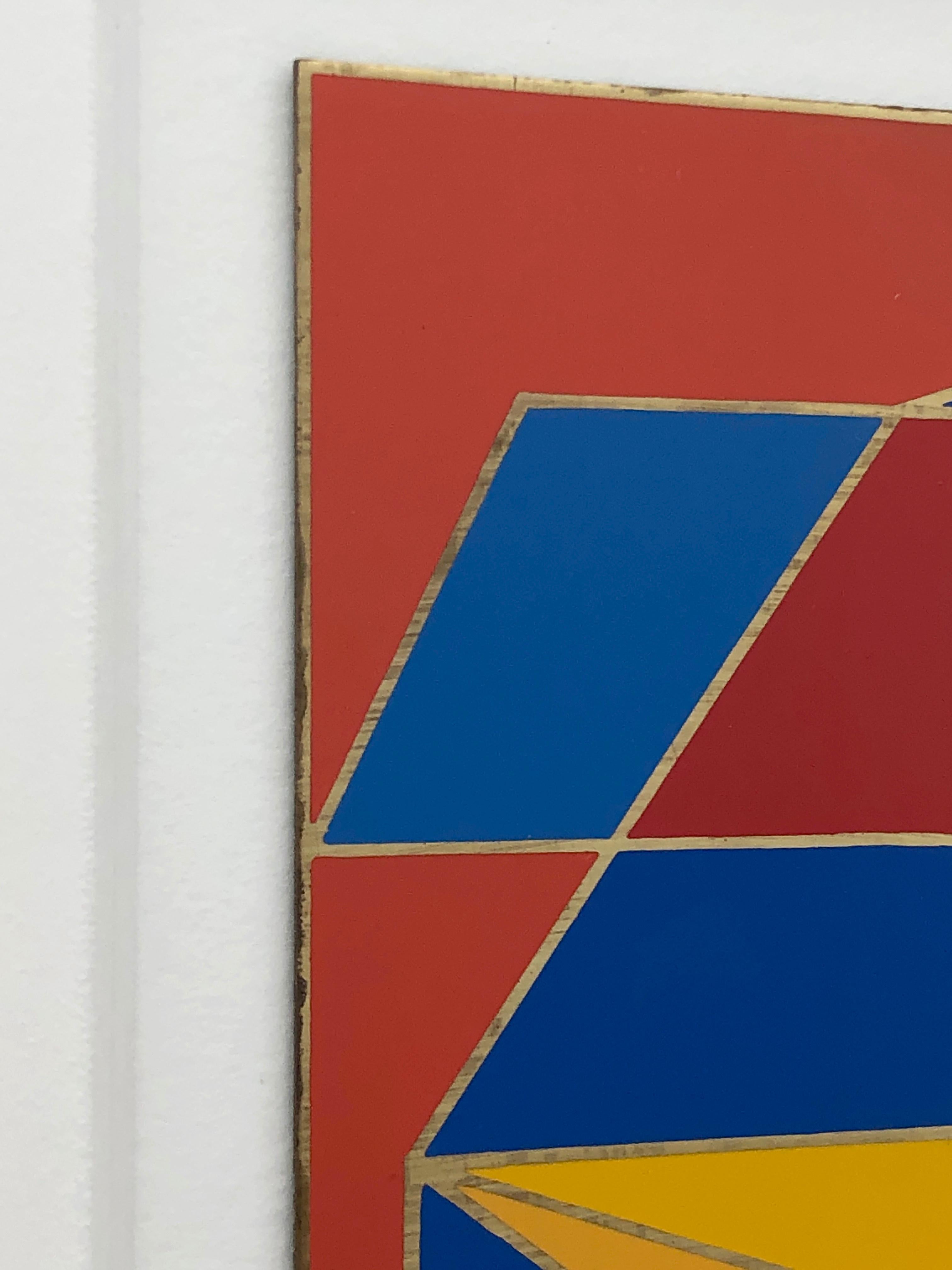 20th Century Robert Indiana Enamel on Metal, Star of Hope, 1972 in Red, Blue, Yellow & Green