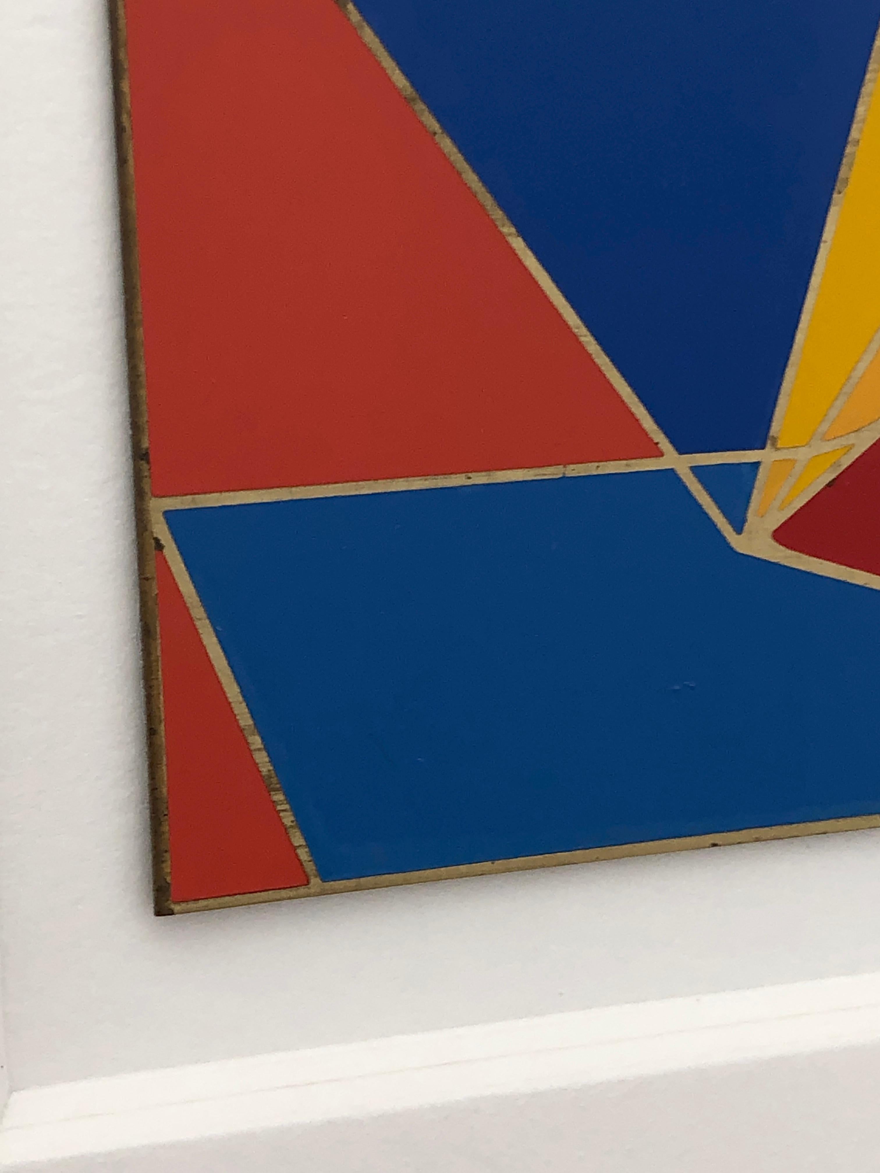 Robert Indiana Enamel on Metal, Star of Hope, 1972 in Red, Blue, Yellow & Green 3