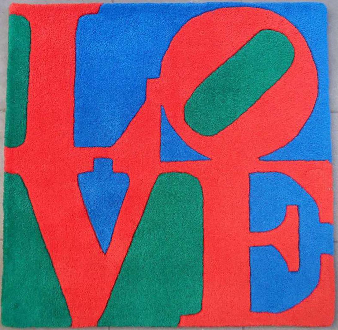 Contemporary Robert Indiana Heliotherapy, Classic Love Carpet