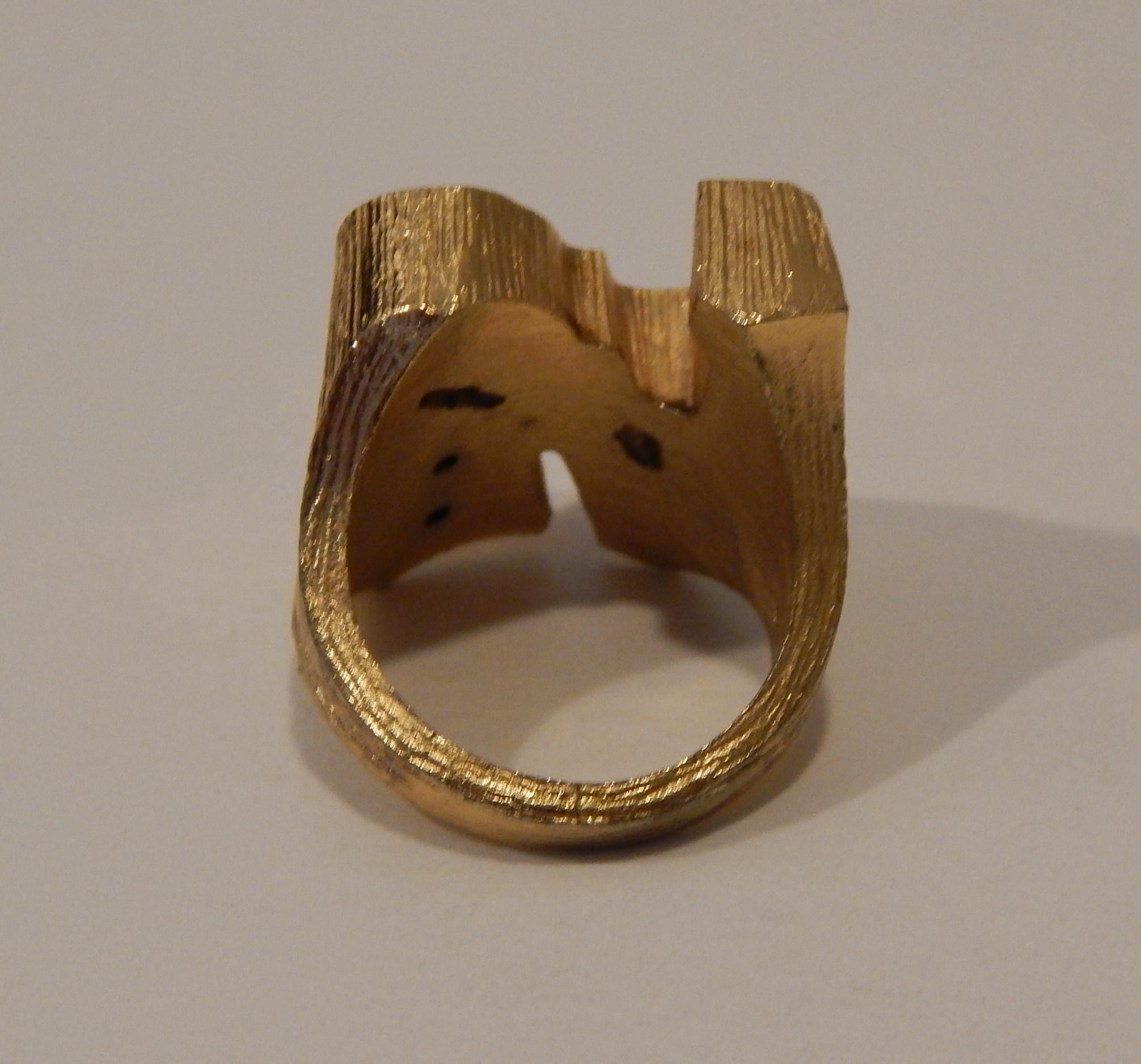 Robert Indiana Hippie LOVE Ring, 1970s In Excellent Condition In Phoenix, AZ