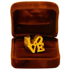 Vintage Robert Indiana Hippie LOVE Ring, 1970s