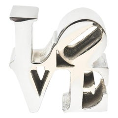 Robert Indiana Love Paperweight Sculpture Desk Accessory Vintage