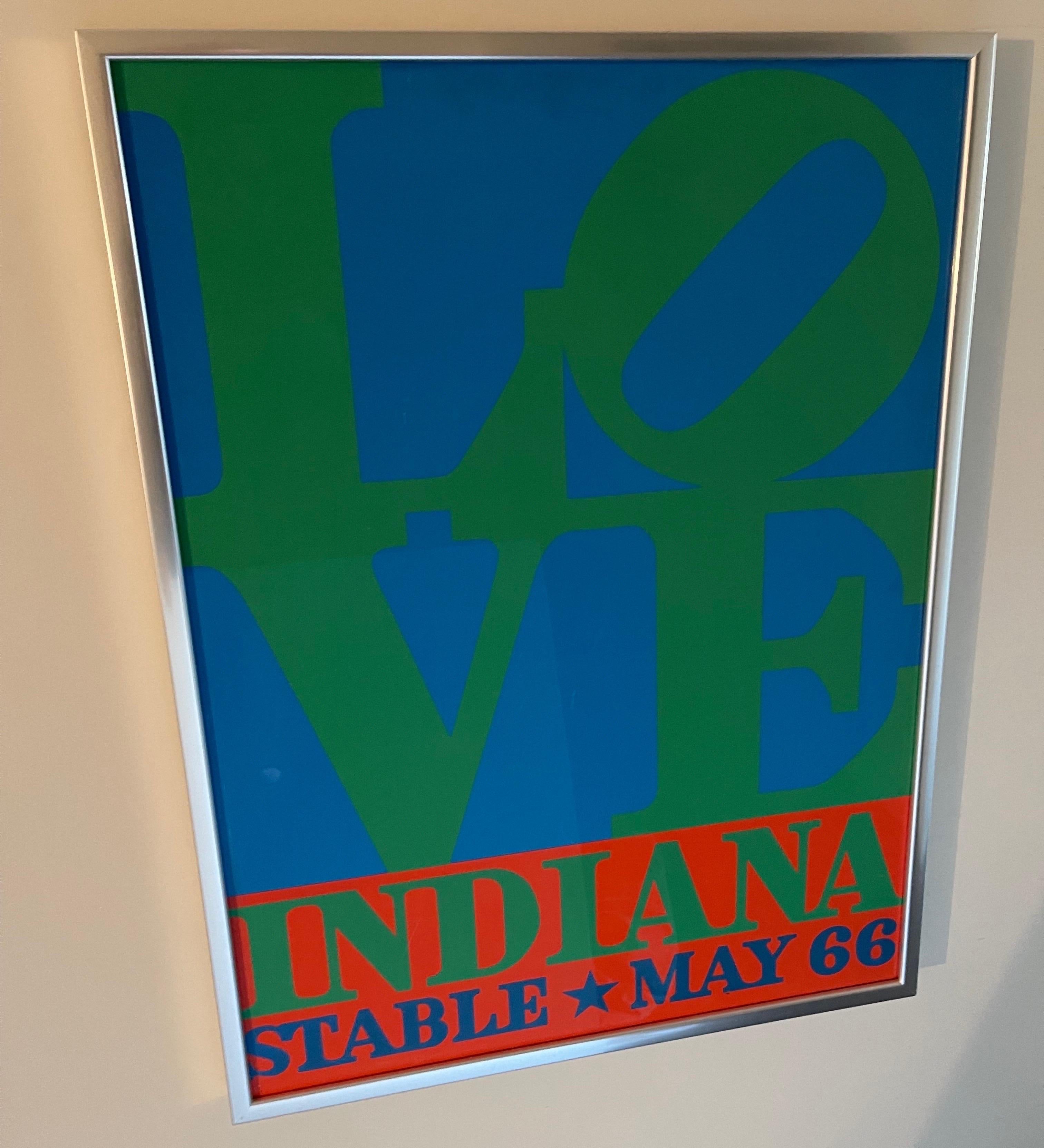 American Robert Indiana LOVE Serigraph Framed Poster, 1971 For Sale